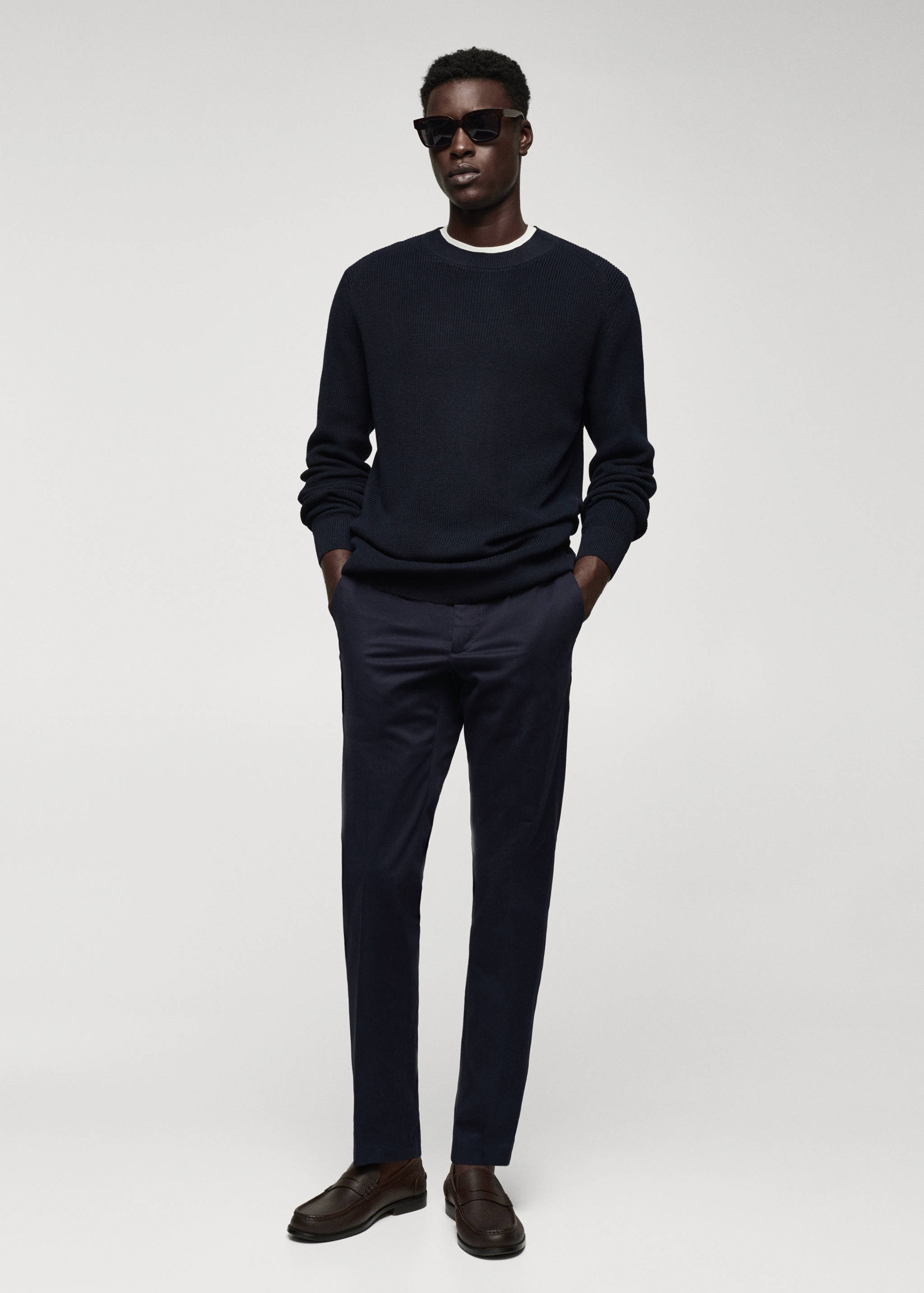 Chino slim-fit coton pinces - Plan général