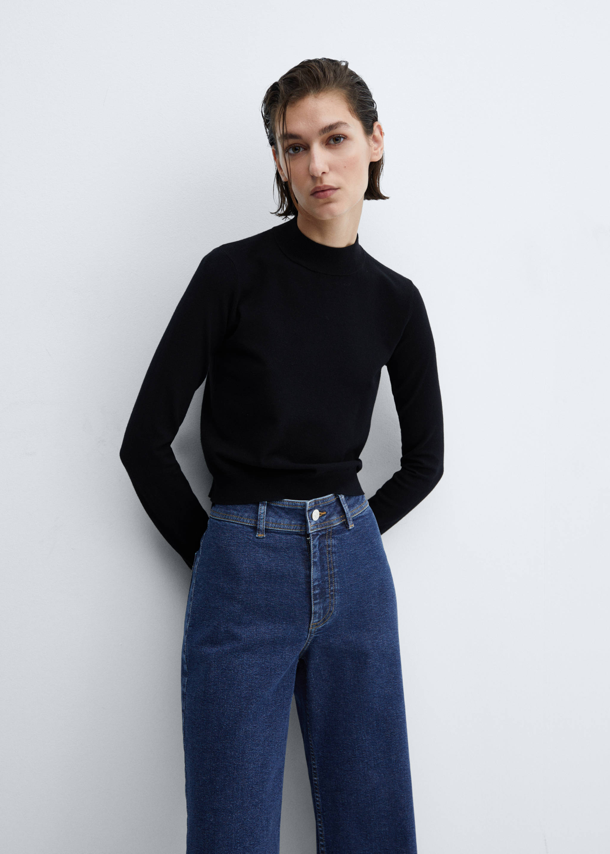 Jean style jupe-culotte Catherin taille haute - Détail de l'article 1