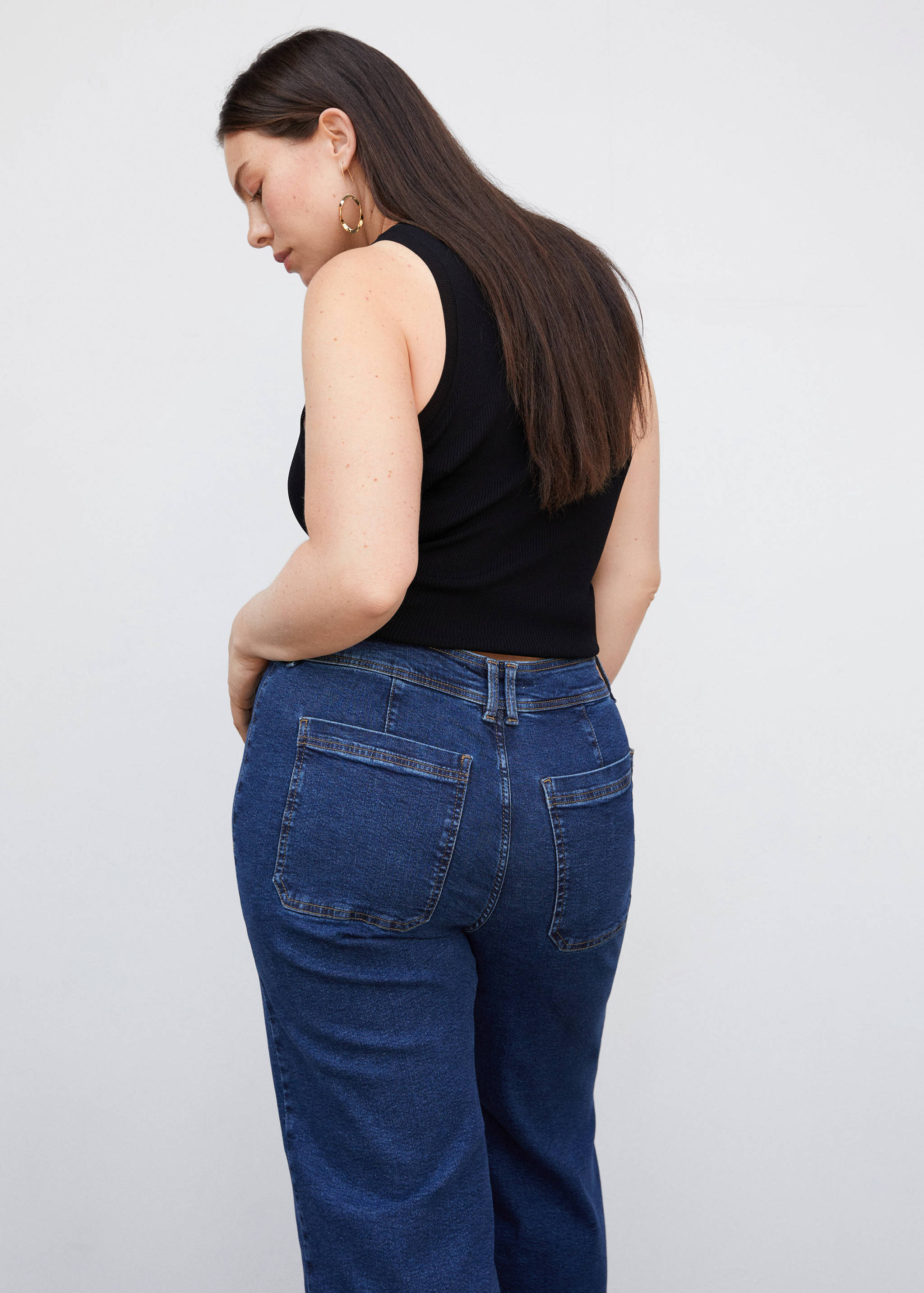 Jean style jupe-culotte Catherin taille haute - Détail de l'article 4