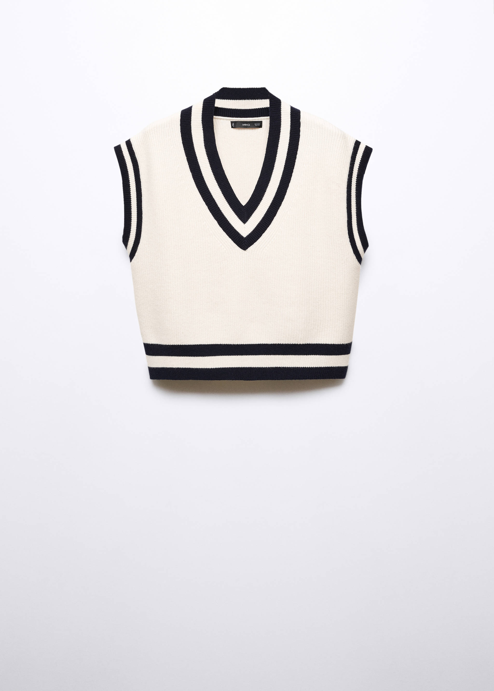 Gilet col V contrasté - Article sans modèle