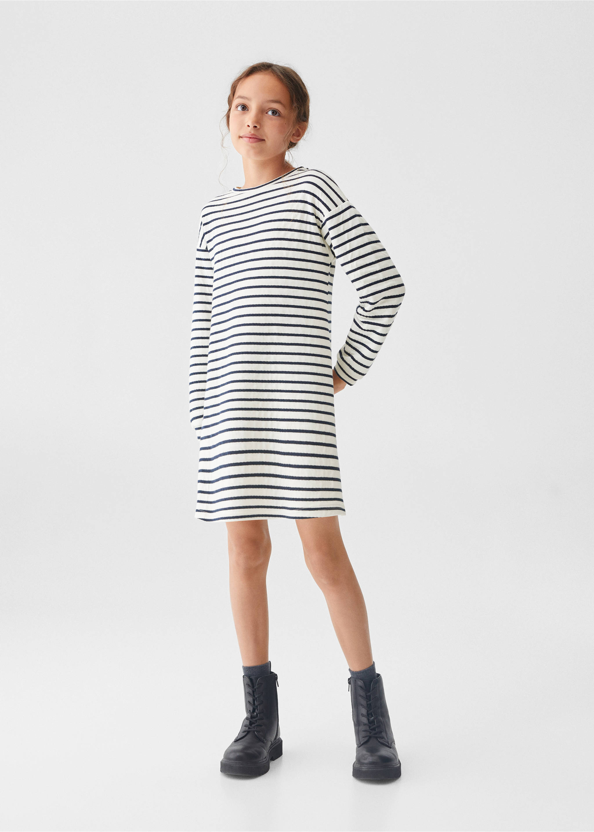 Striped dress - General plane, Navy. Ref: 57044404-00.