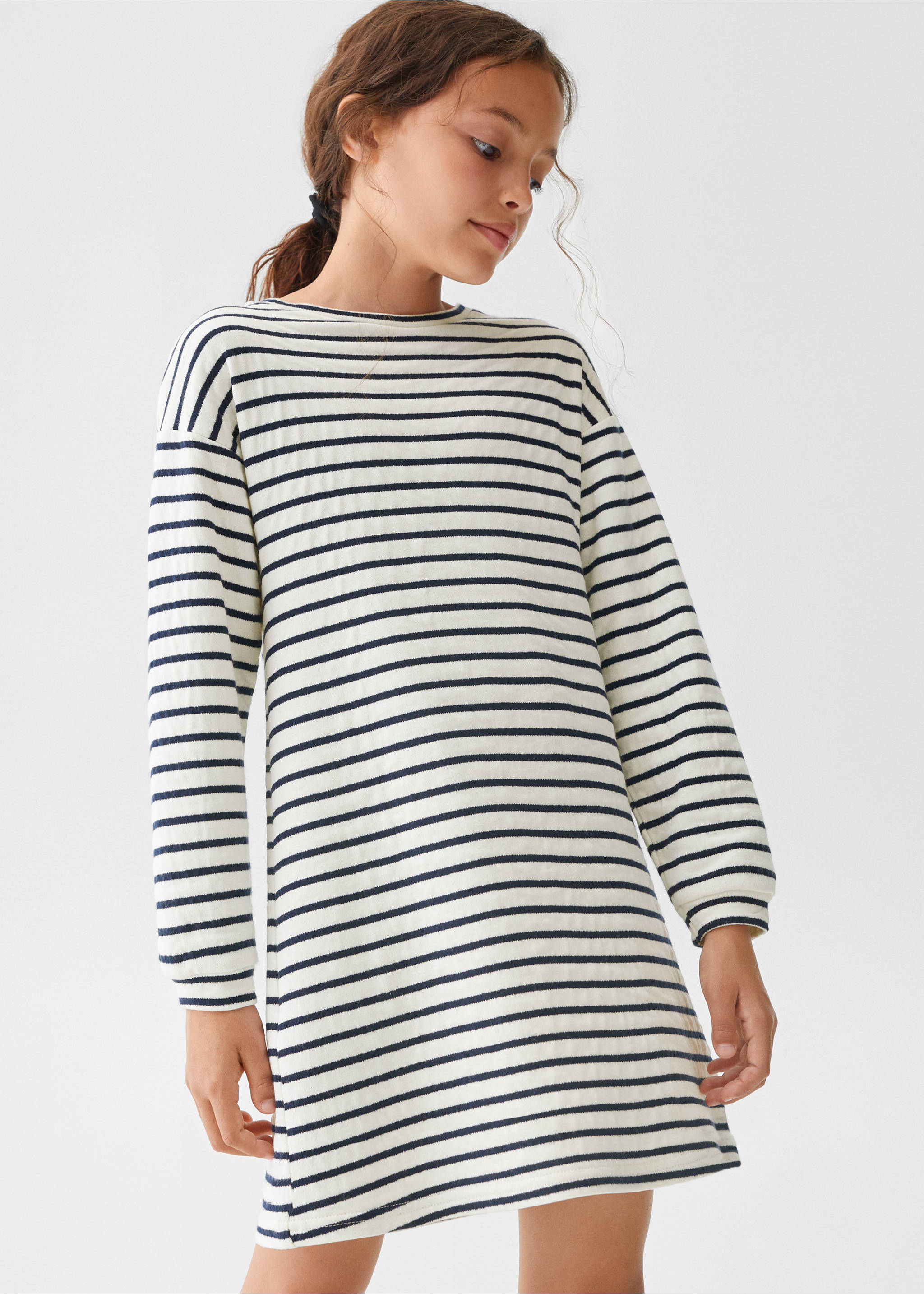 Striped dress - Medium plane, Navy. Ref: 57044404-00.