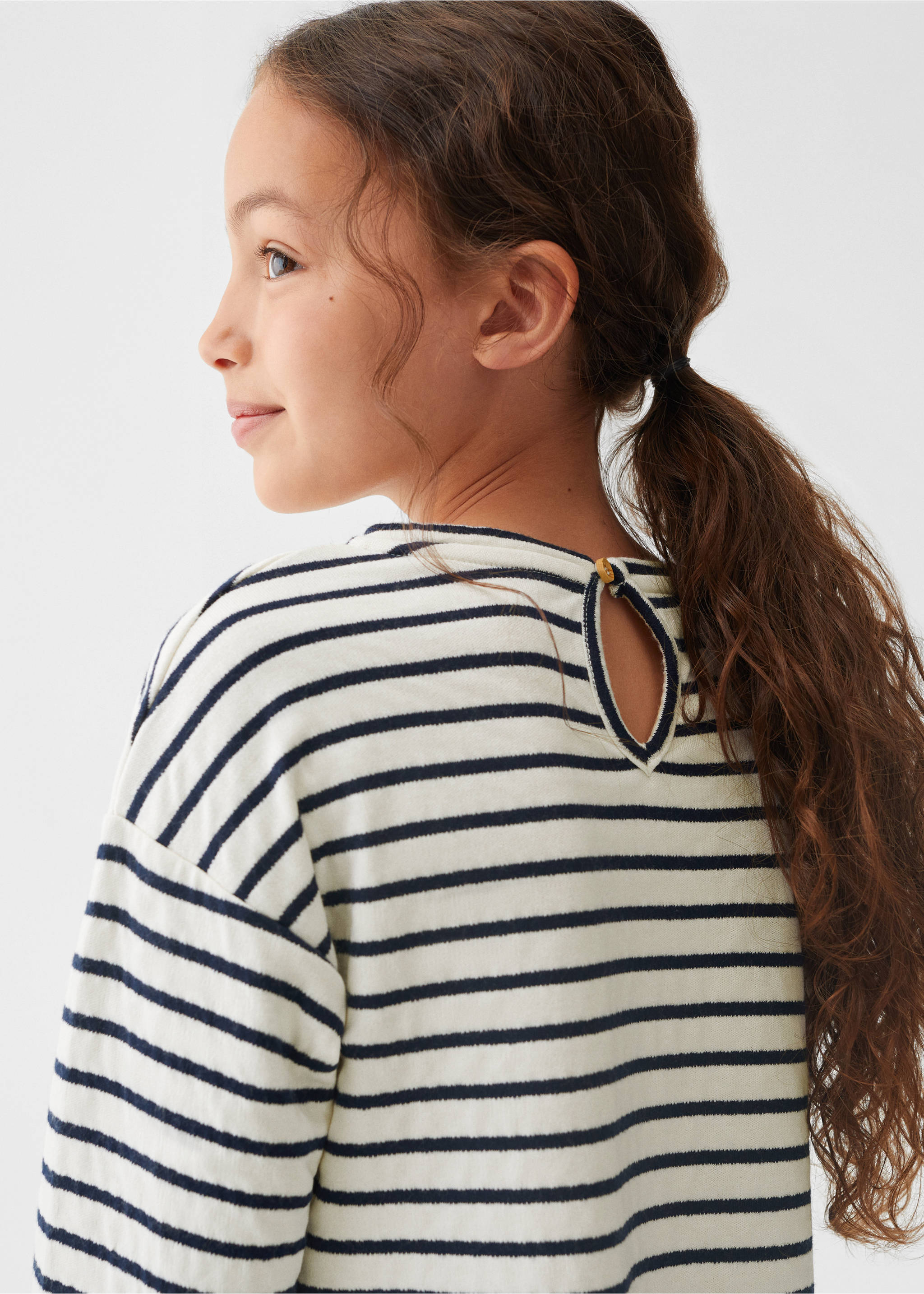 Striped dress - Reverse of the article, Navy. Ref: 57044404-00.