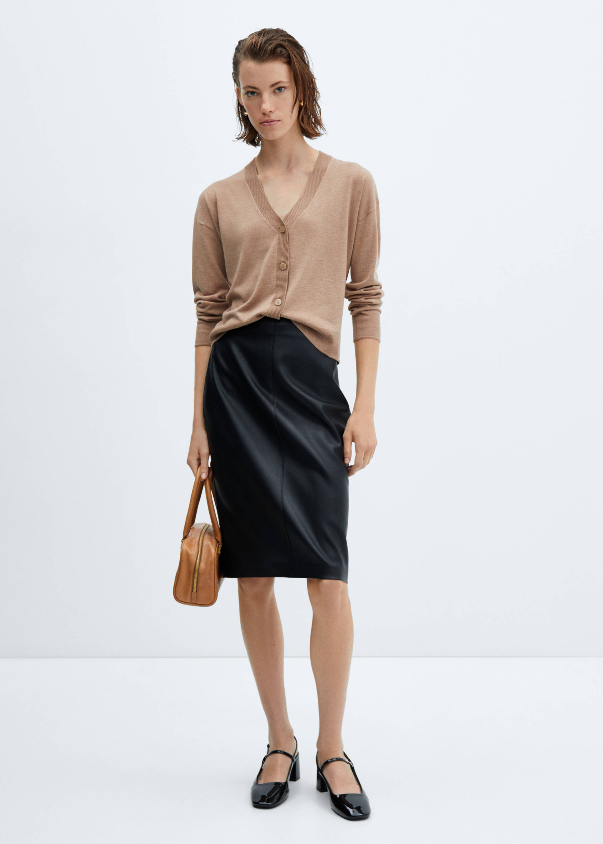 细线针织开衫 - null