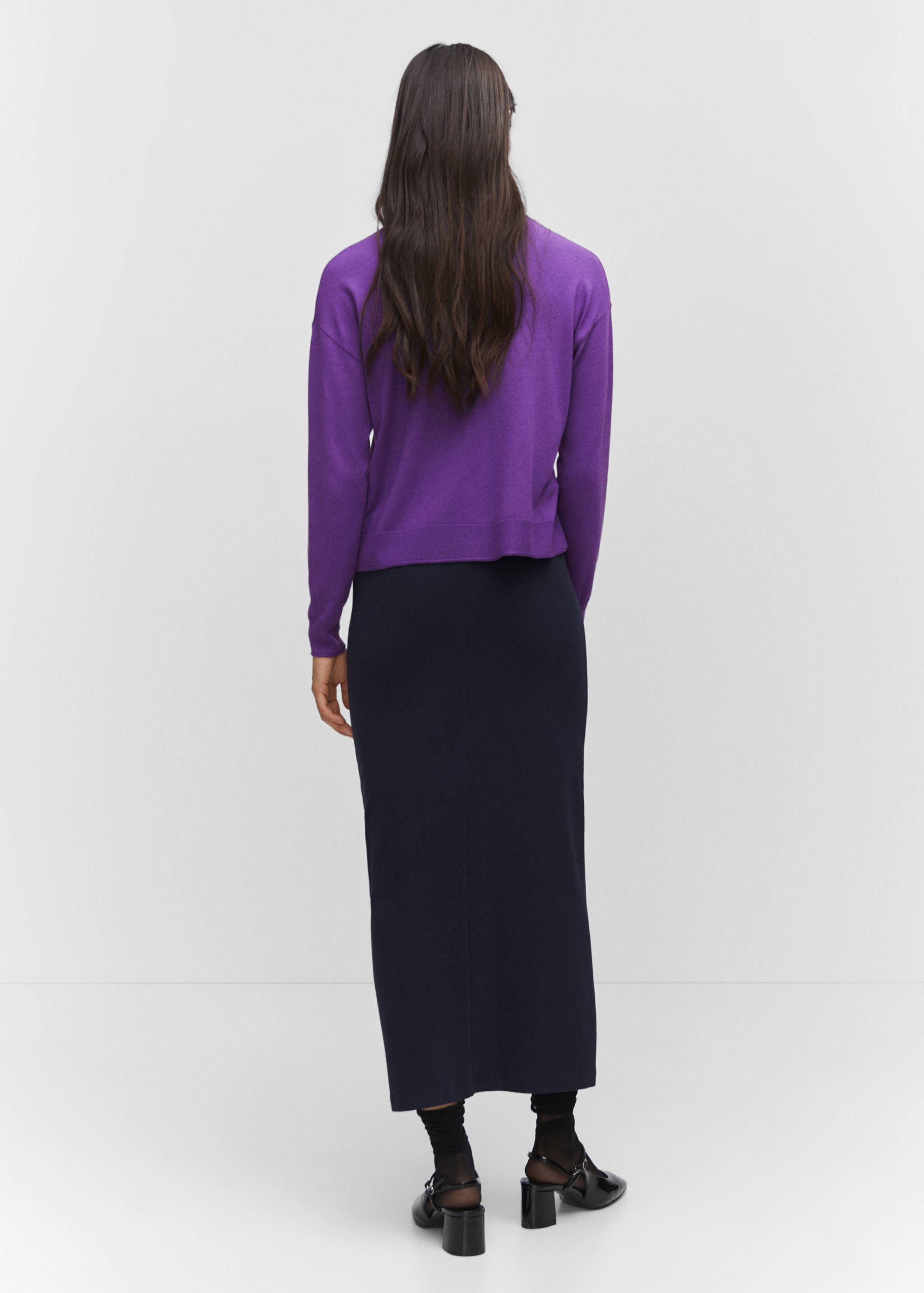 细线针织开衫 - null