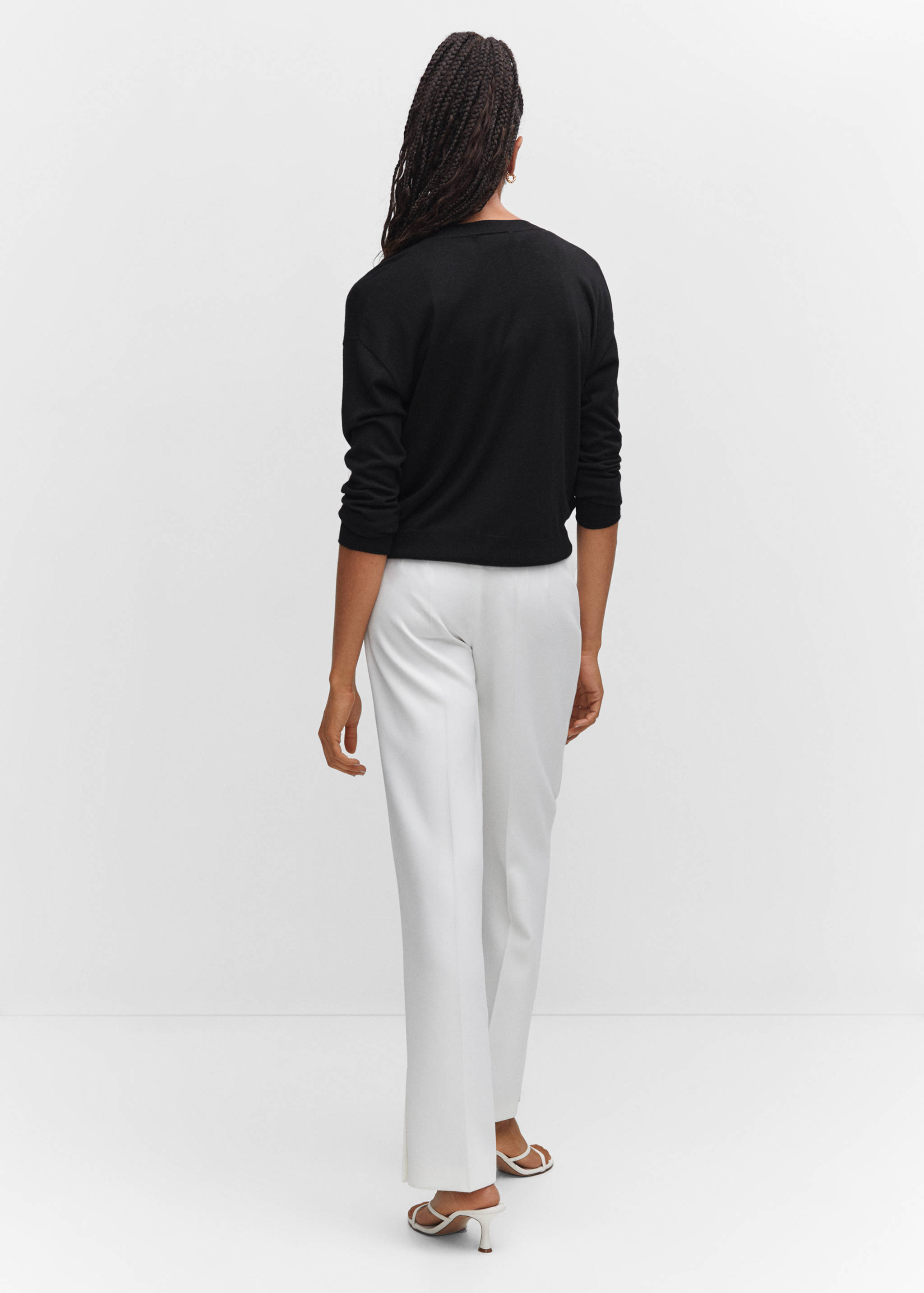 细线针织开衫 - null