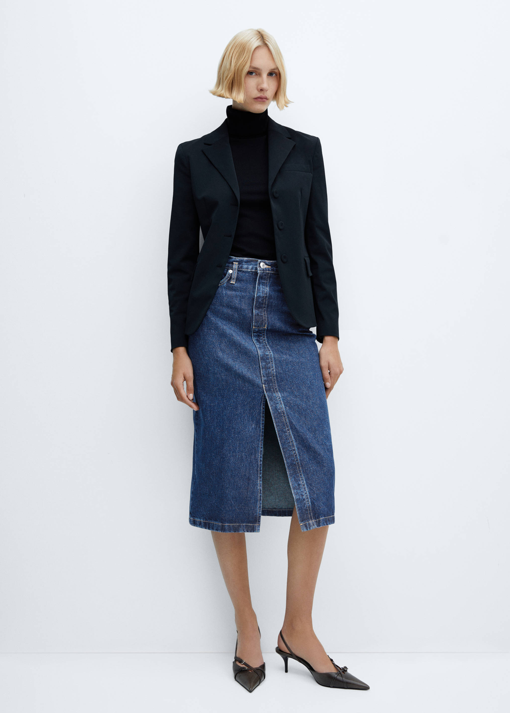 Gonna midi denim - Piano generale