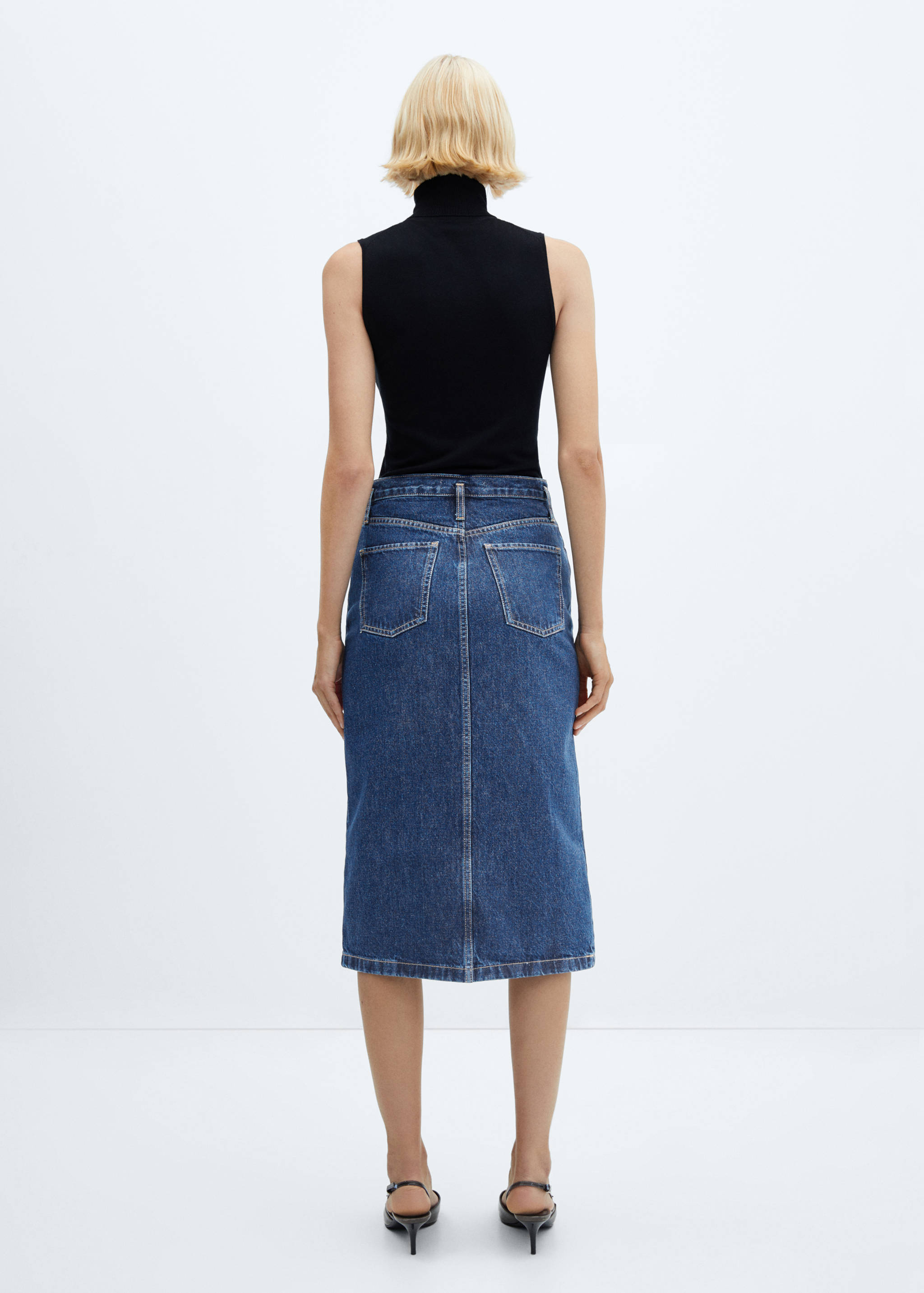 Gonna midi denim - Retro dell'articolo