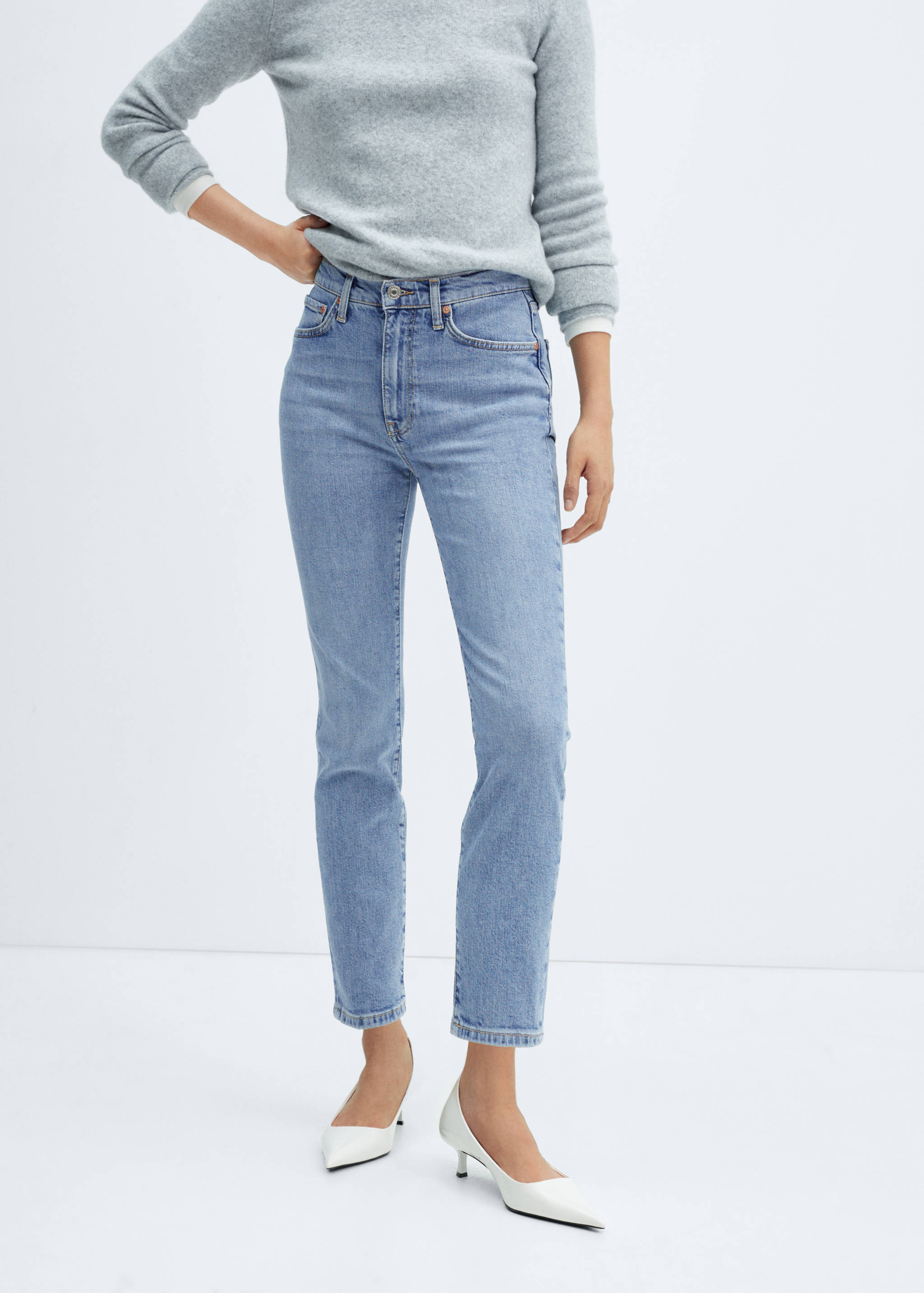 Jeans Claudia slim crop - Plano medio