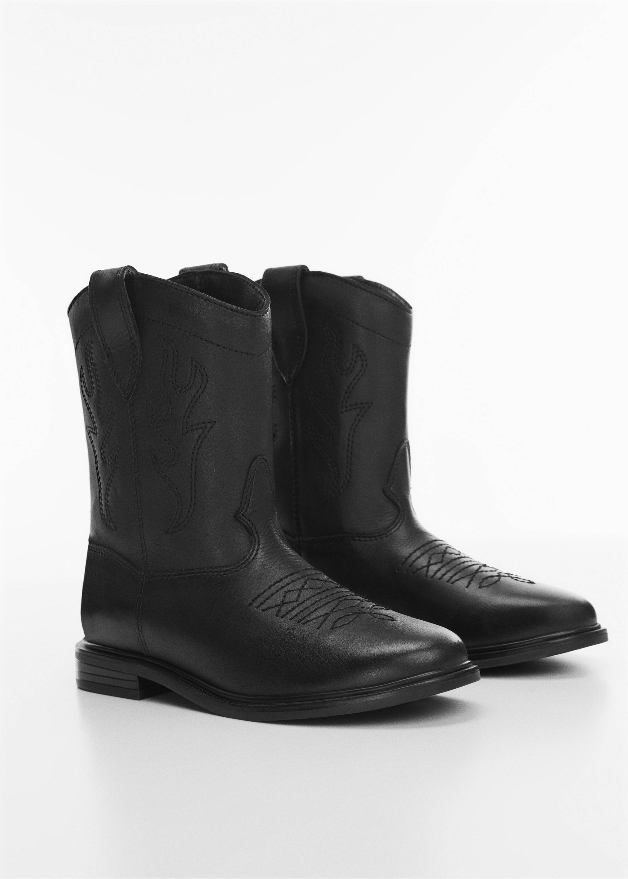 Bota pell cowboy - Pla mig