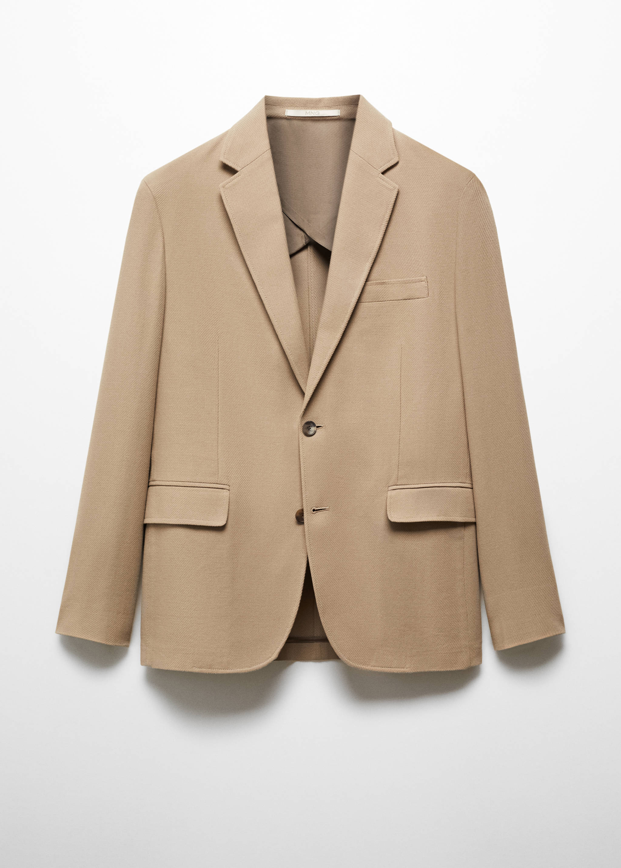 Structured slim fit cotton blazer - Article without model