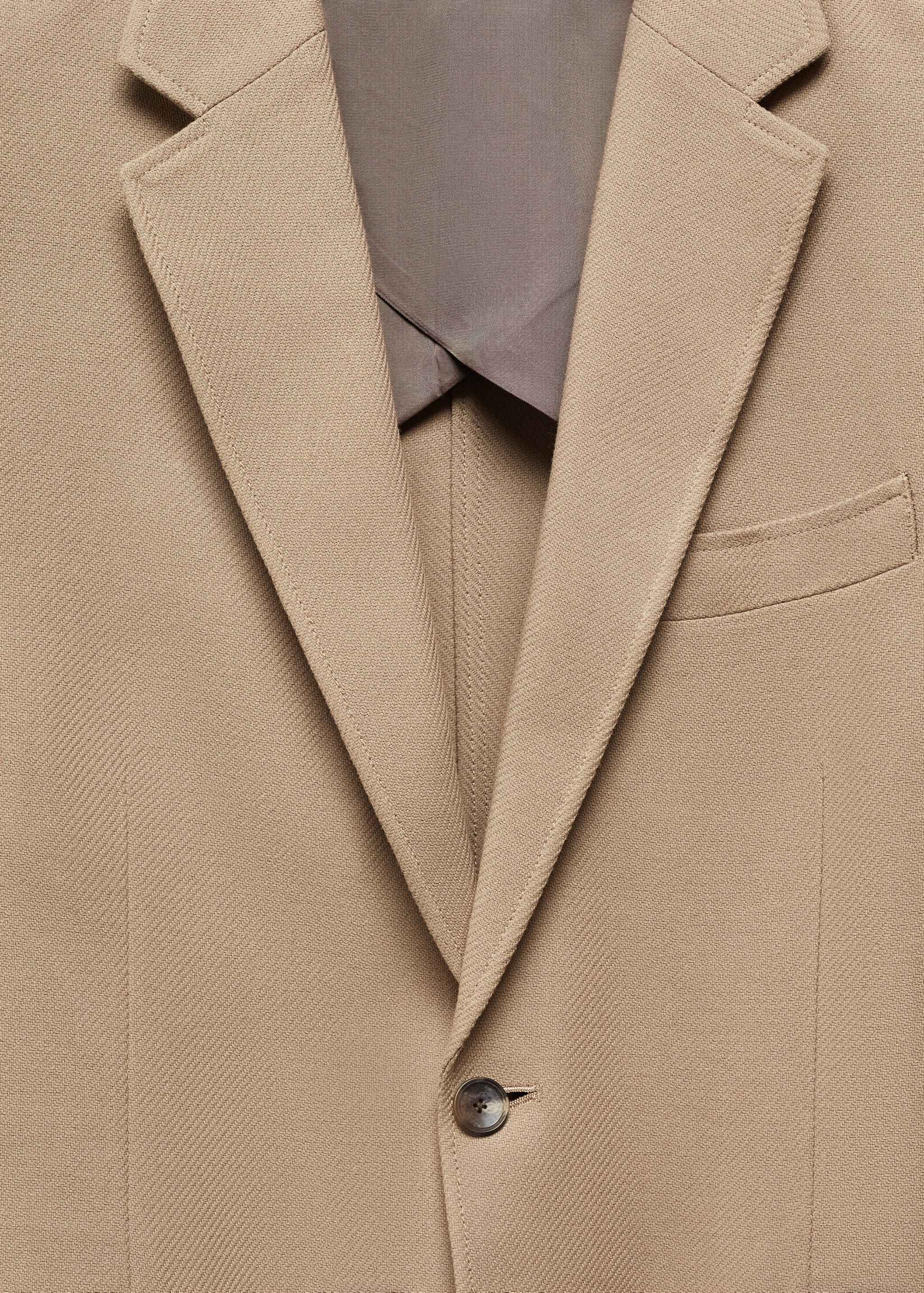 Structured slim fit cotton blazer - Details of the article 8