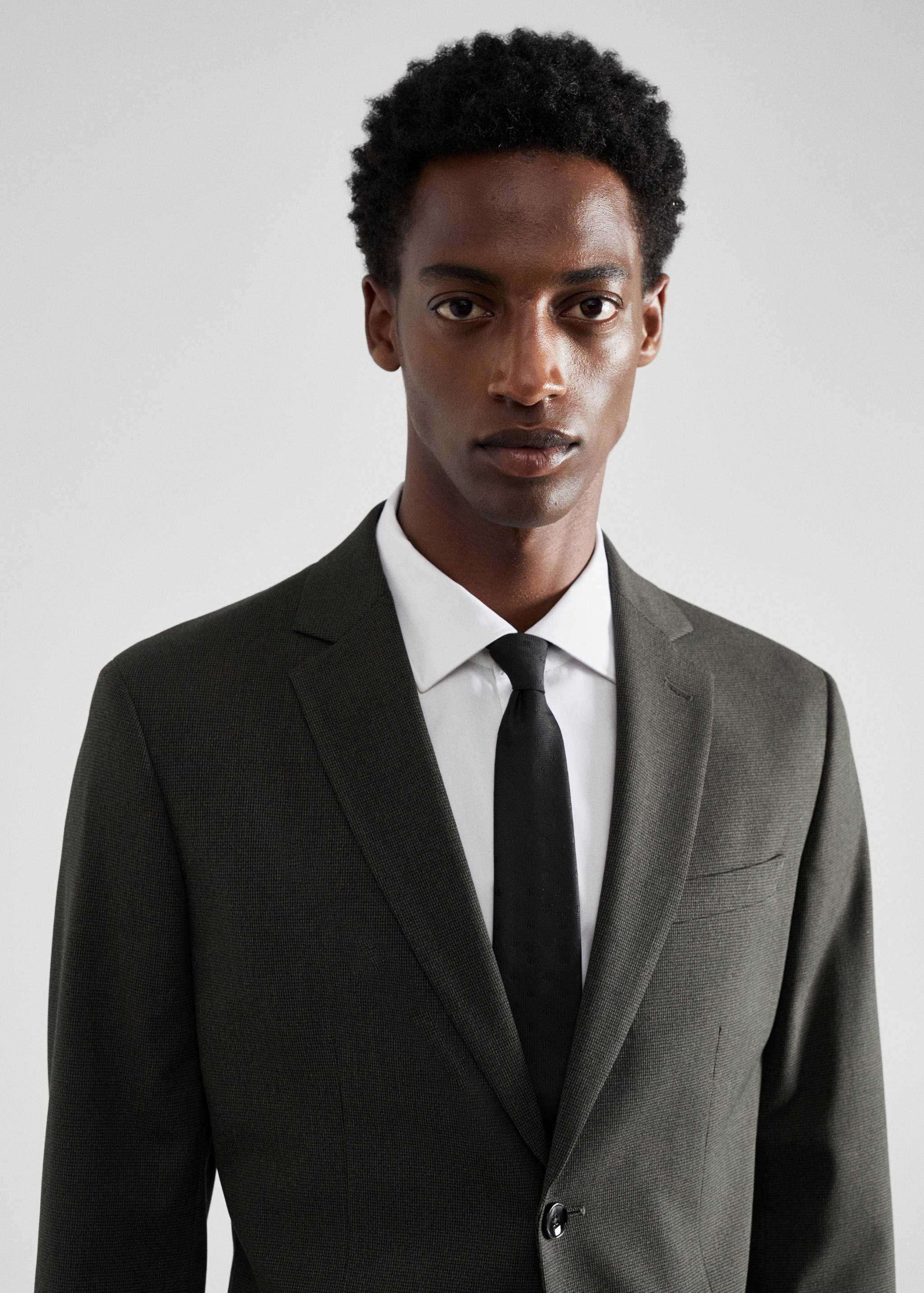 Veste costume imprimée slim-fit tissu stretch - Détail de l'article 1