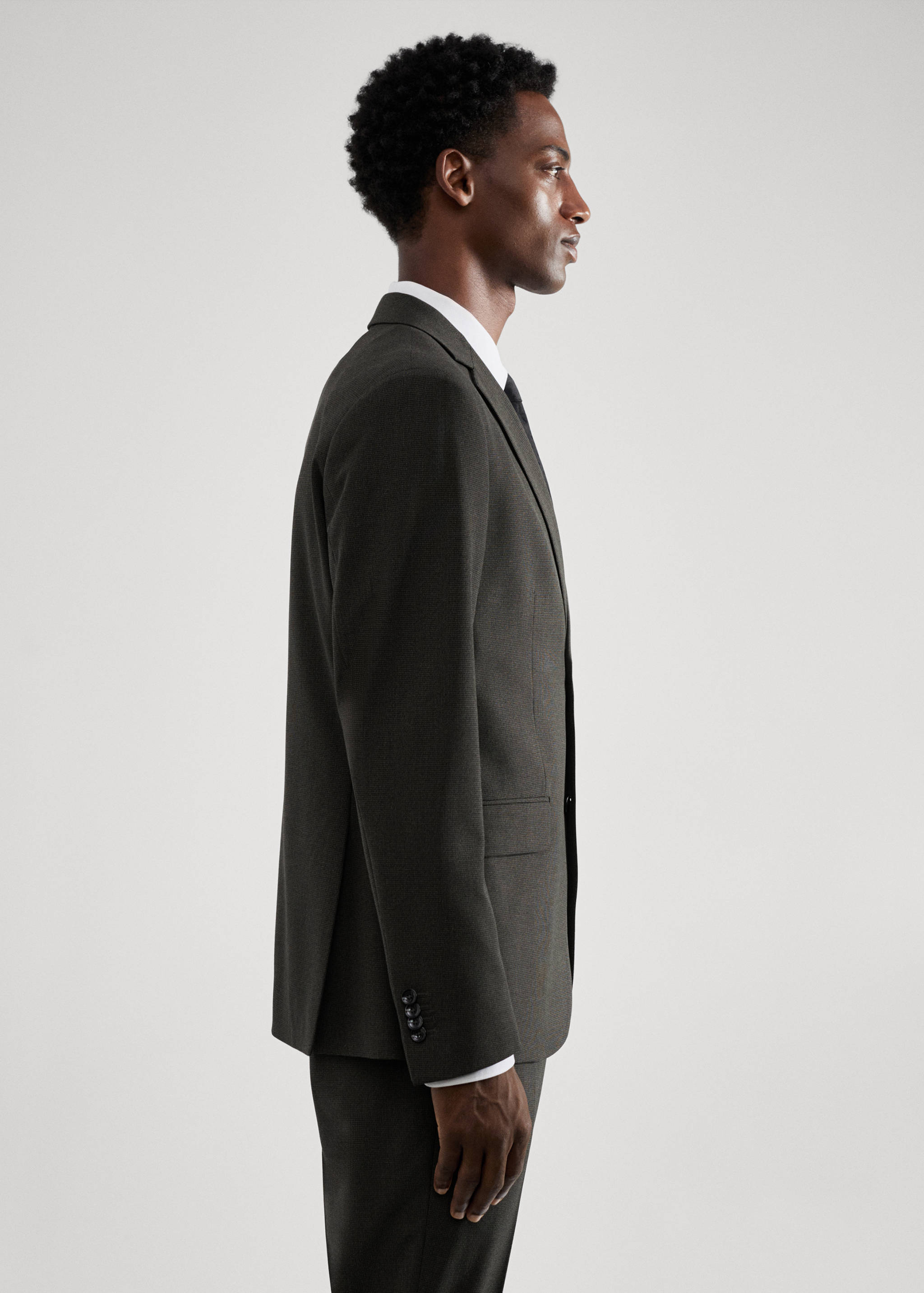 Veste costume imprimée slim-fit tissu stretch - Détail de l'article 6