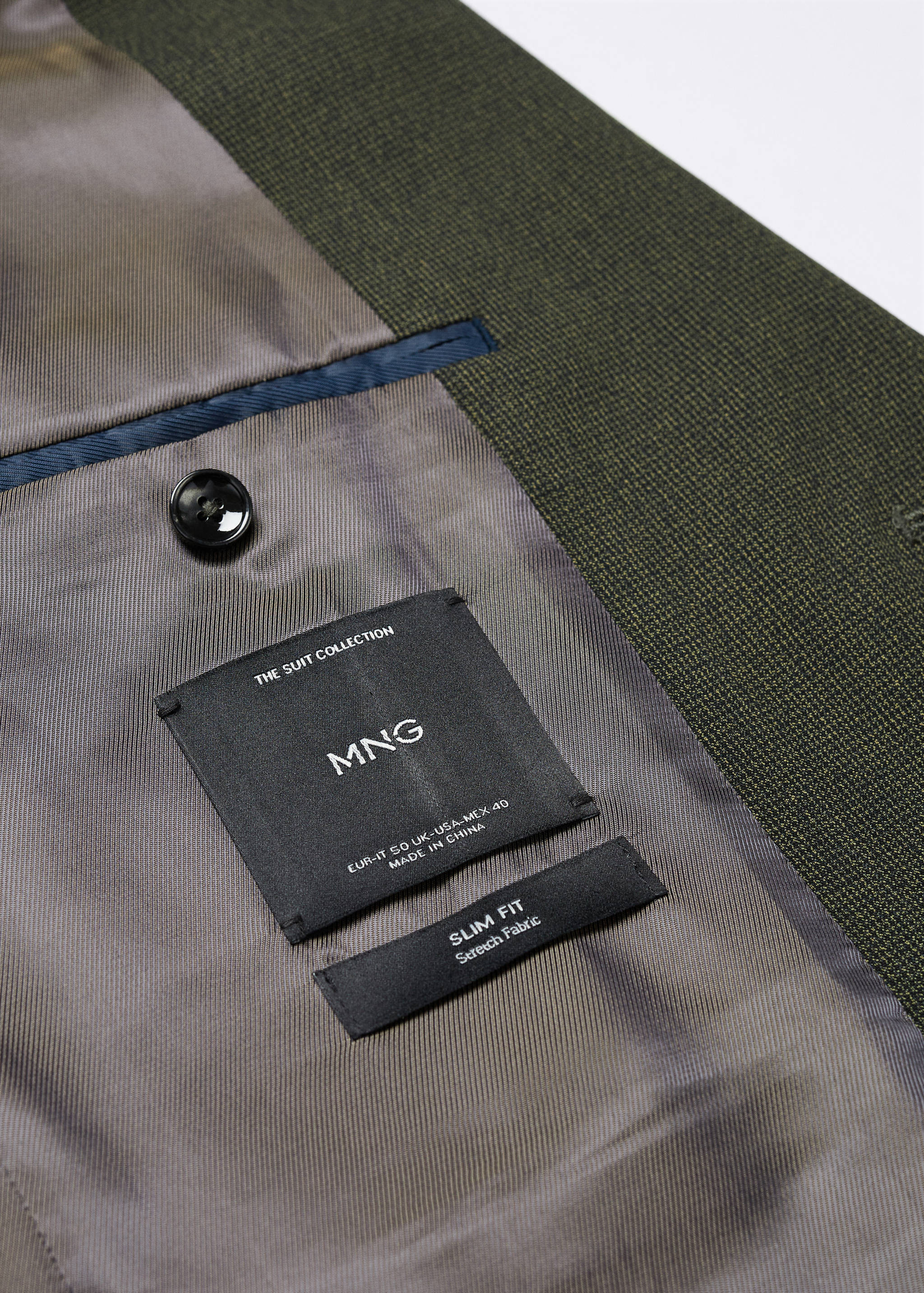 Veste costume imprimée slim-fit tissu stretch - Détail de l'article 8