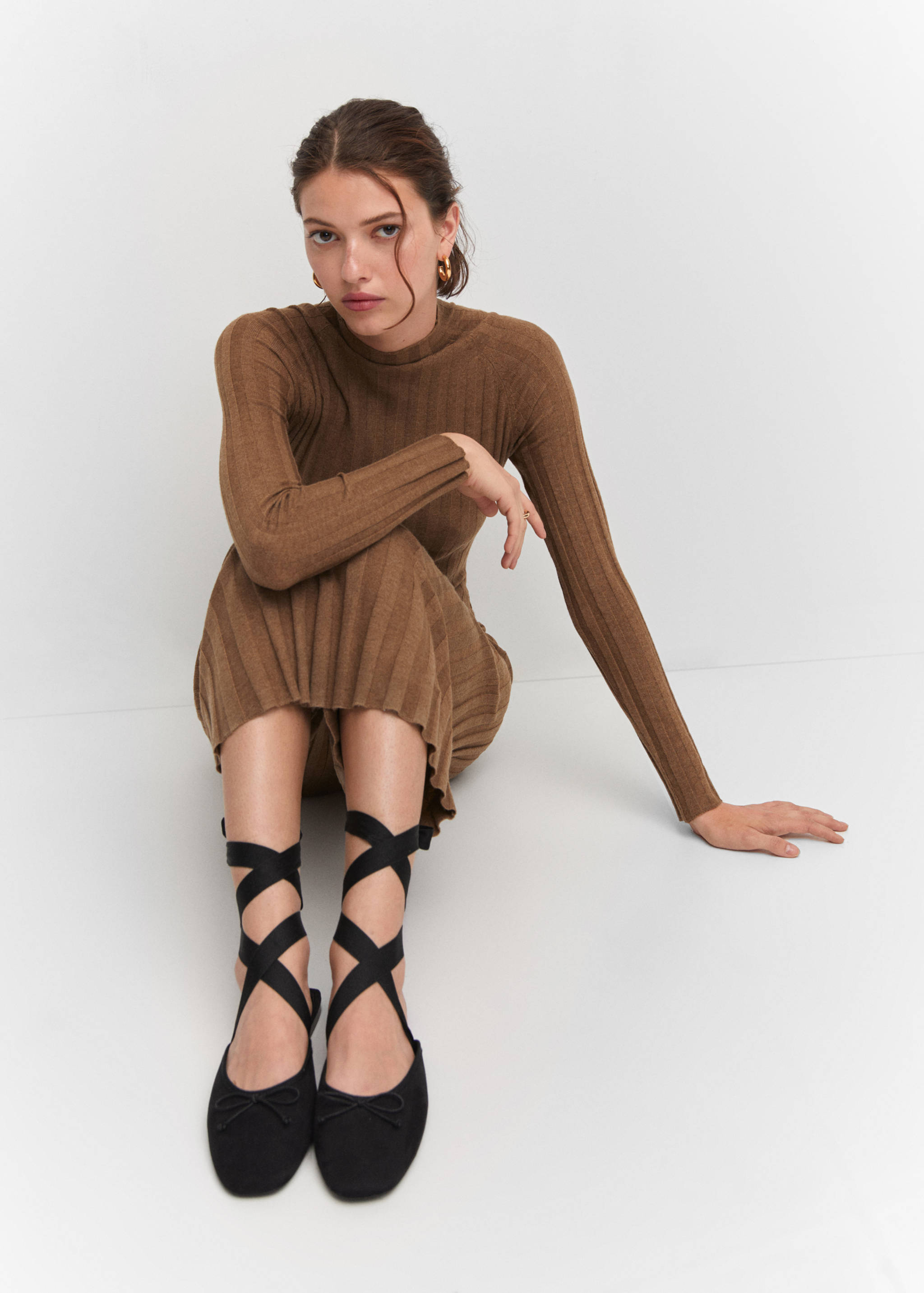 Robe maille côtelée col montant - Détail de l'article 2