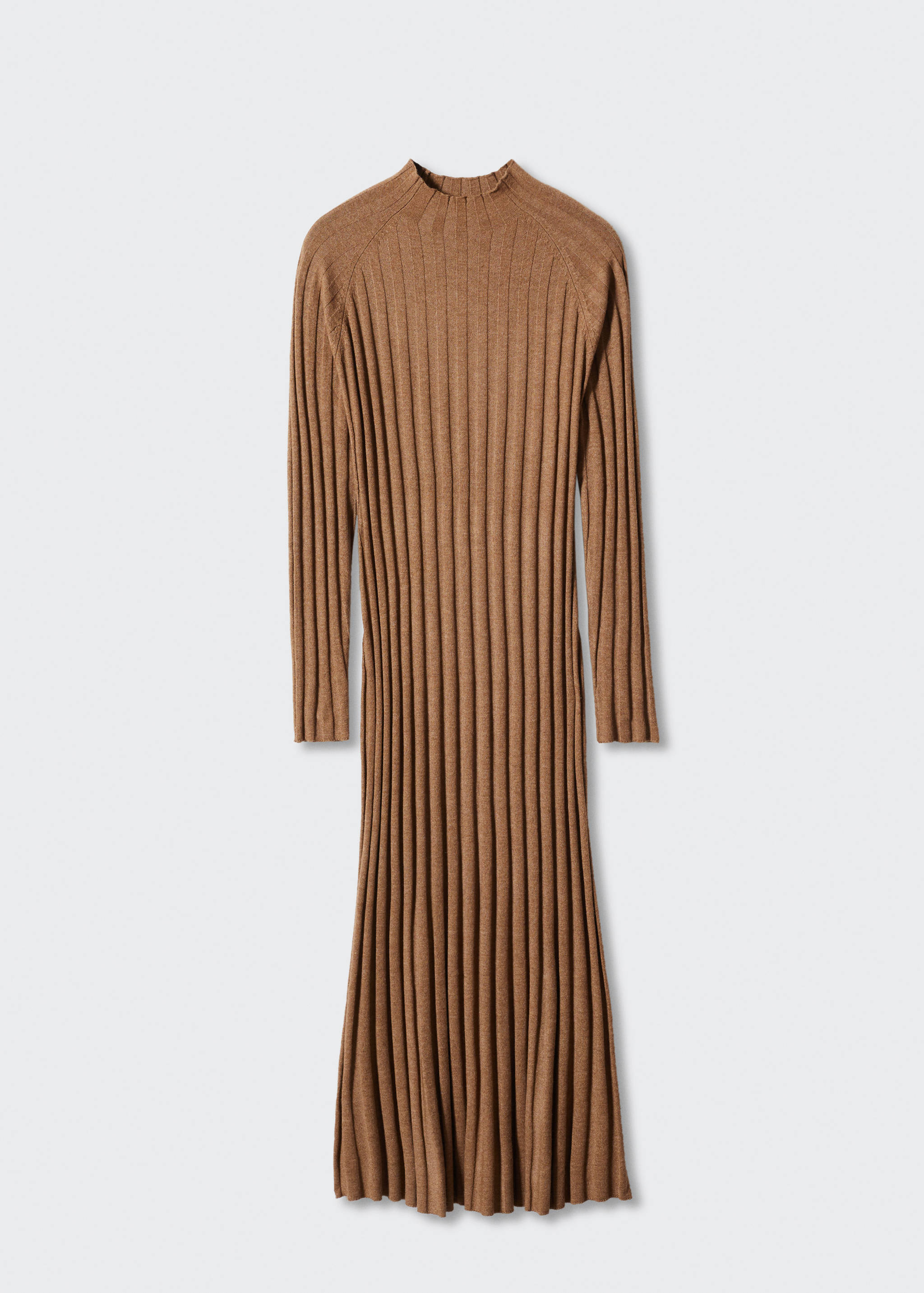 Robe maille côtelée col montant - Article sans modèle