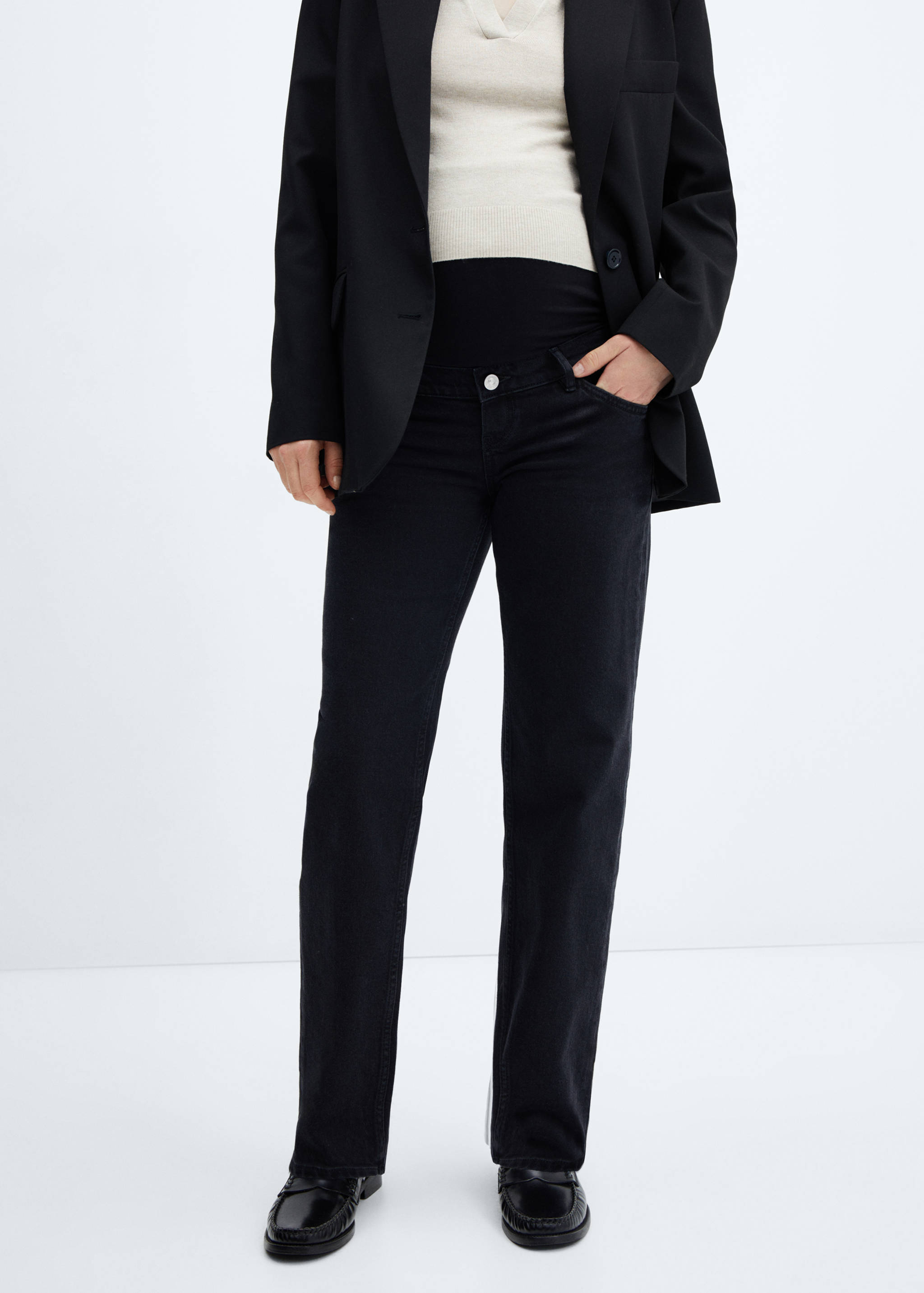 Maternity Straight Jeans - Medium plane