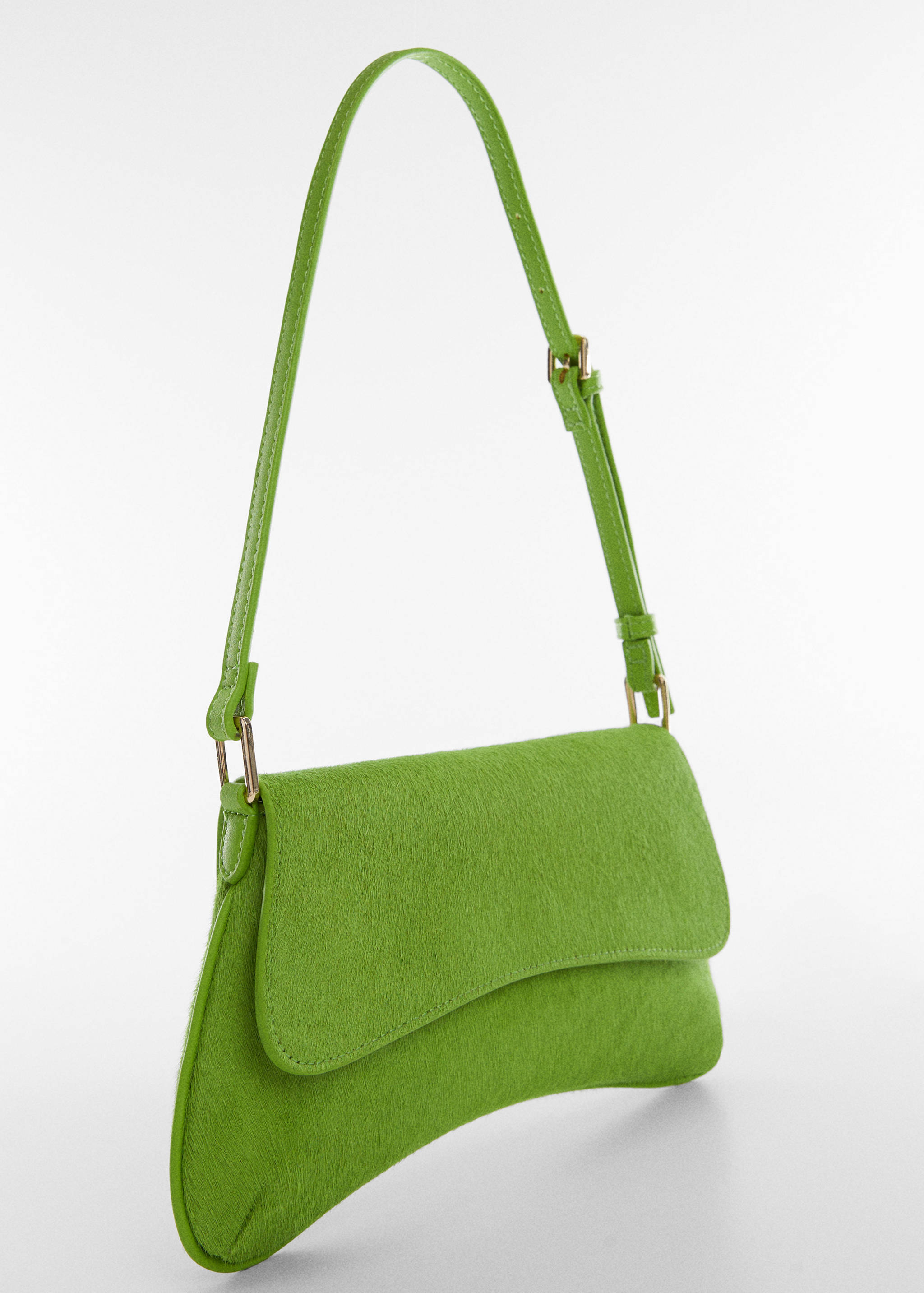 Flap leather bag - Medium plane