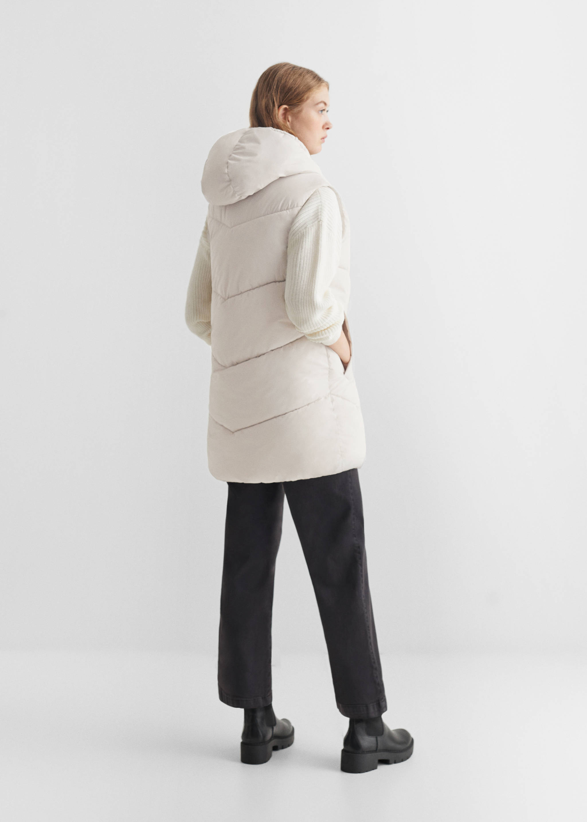 Long puffer vest - Reverse of the article
