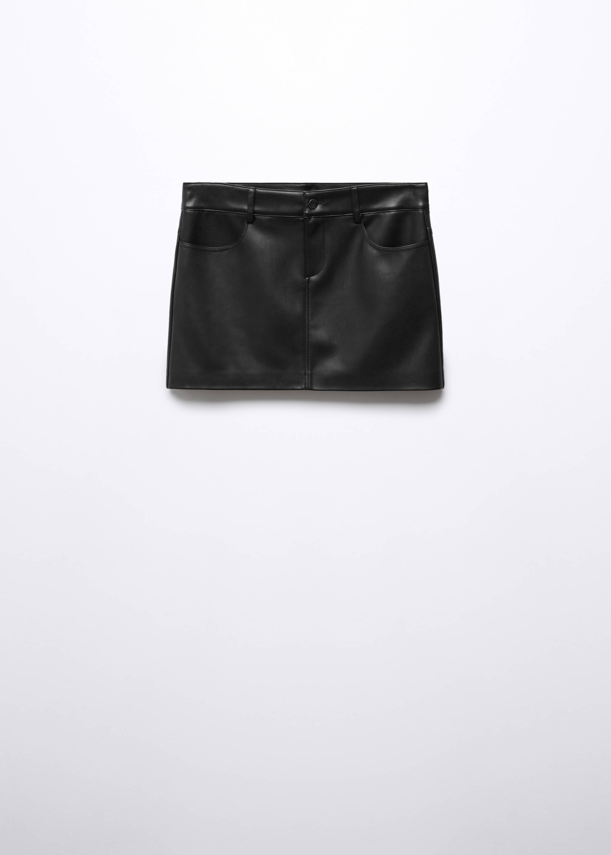 Faux-leather mini-skirt - Article without model