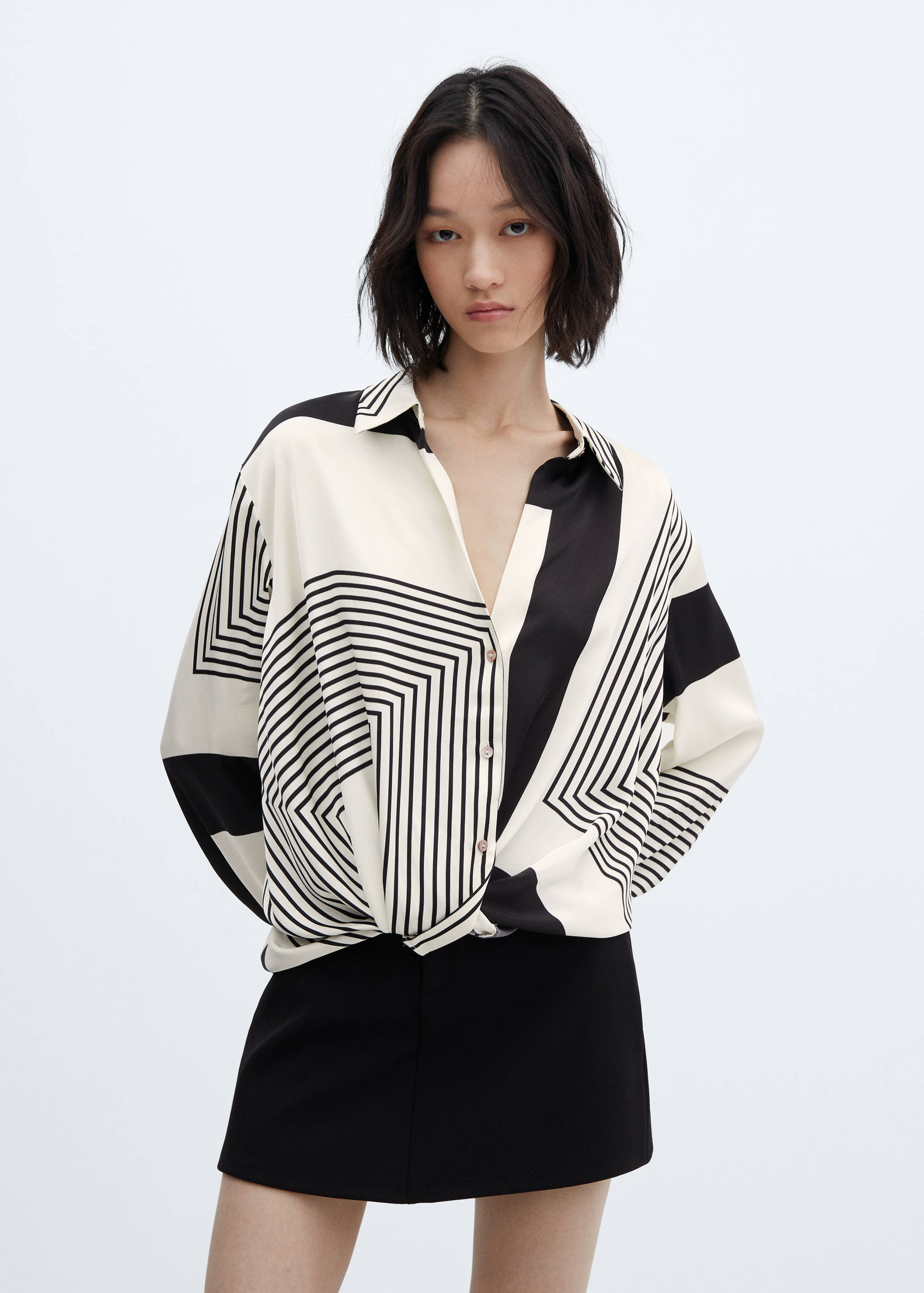 Stripe-print shirt - Medium plane