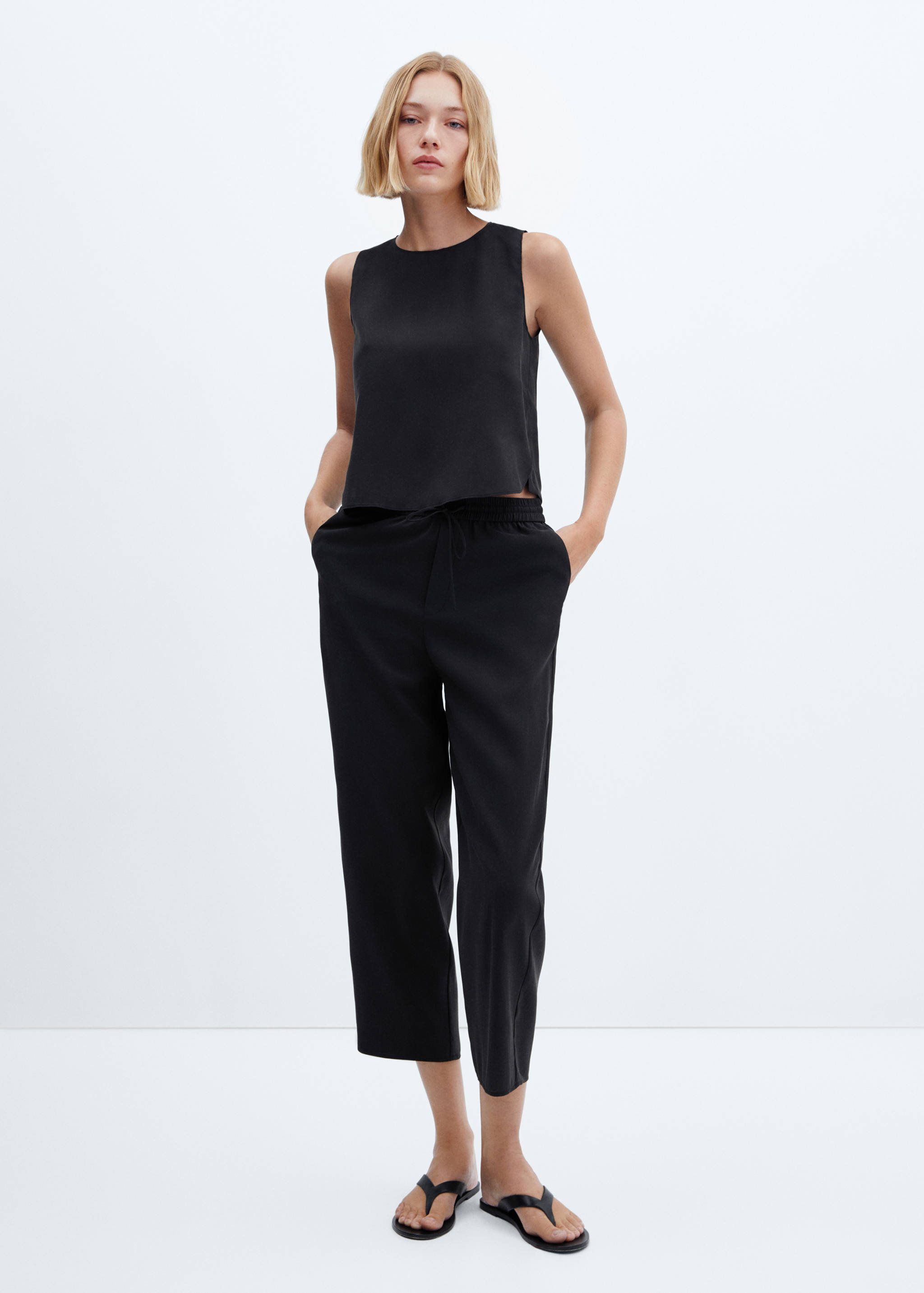 Blusa modal tirantes anchos - Plano general