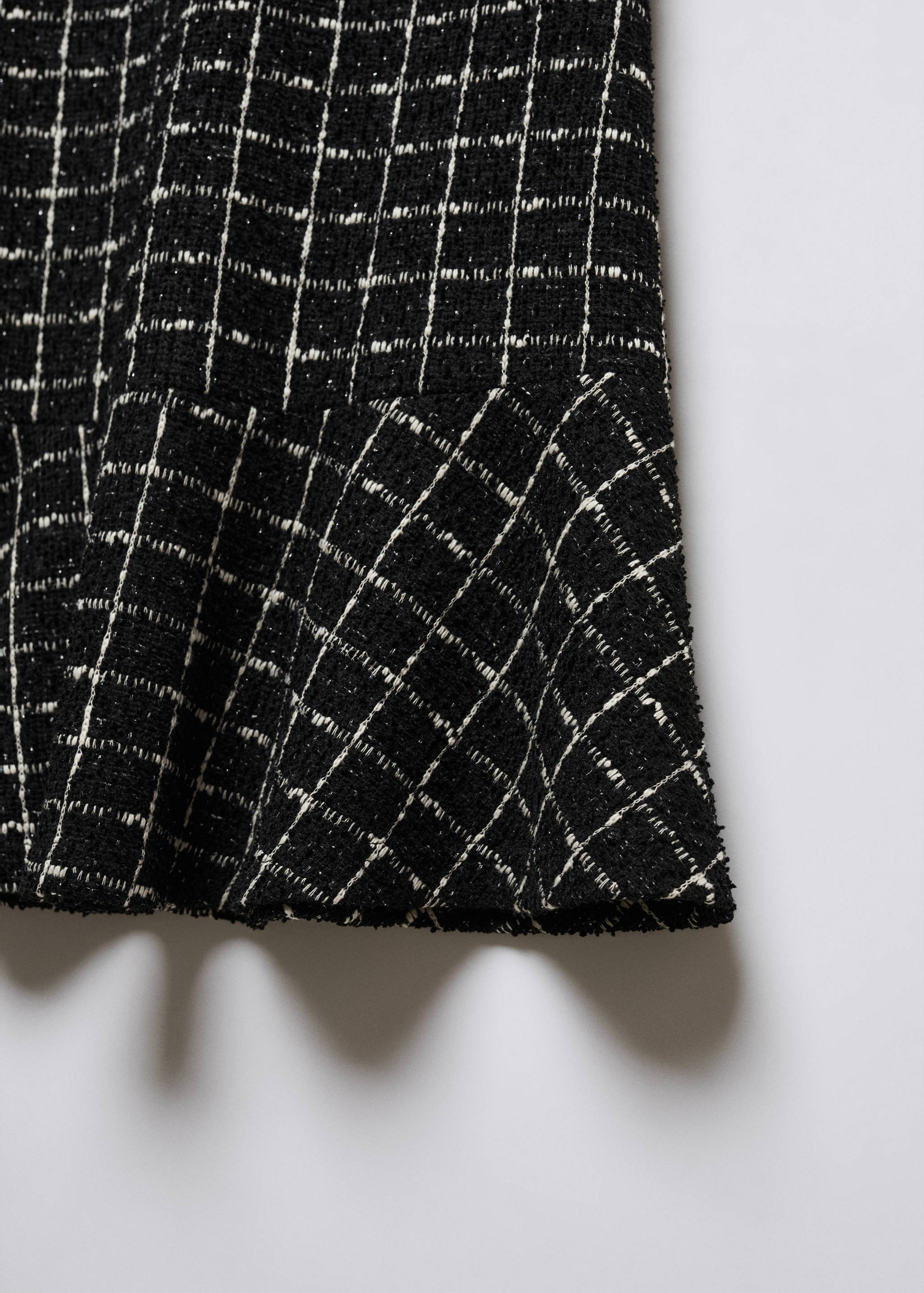 荷叶边花呢连衣裙 - null