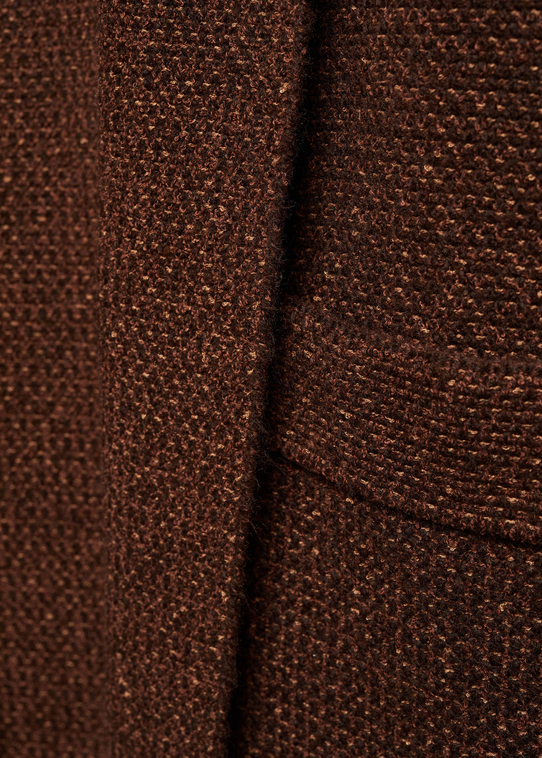 超大针织口袋外套 - null