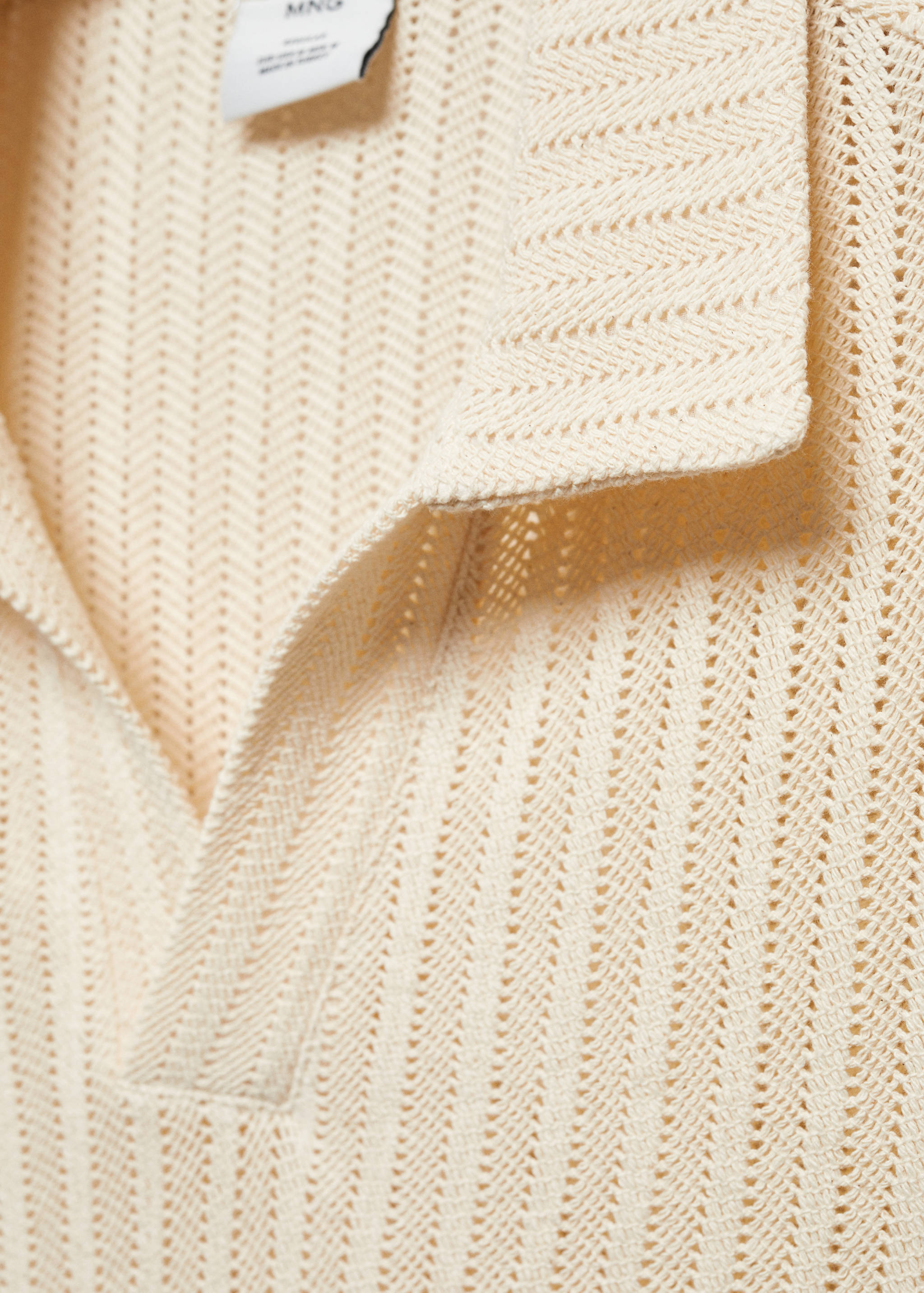 100% cotton crochet polo shirt - Details of the article 8
