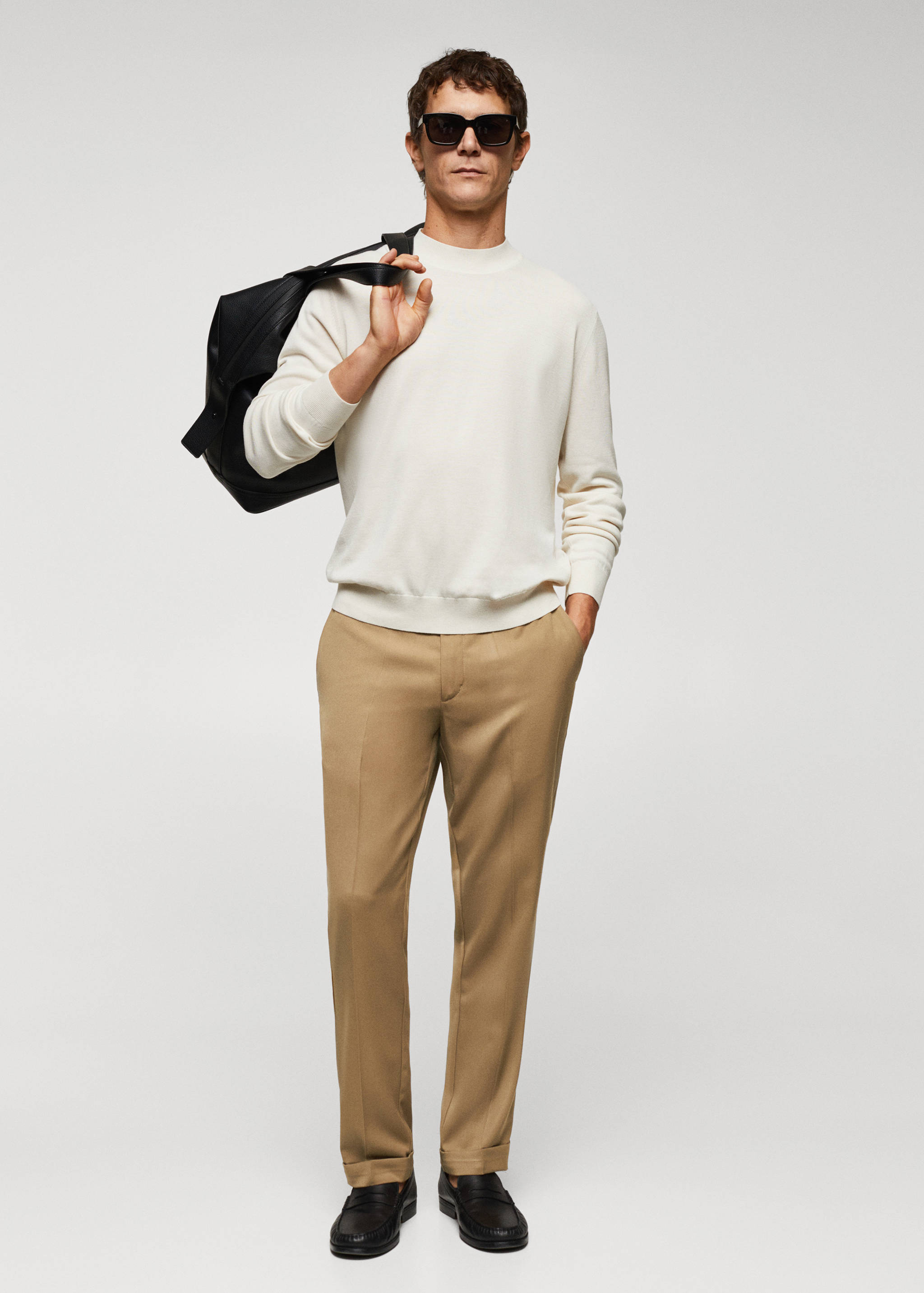 Pantalon slim-fit tissu recyclé - Plan général