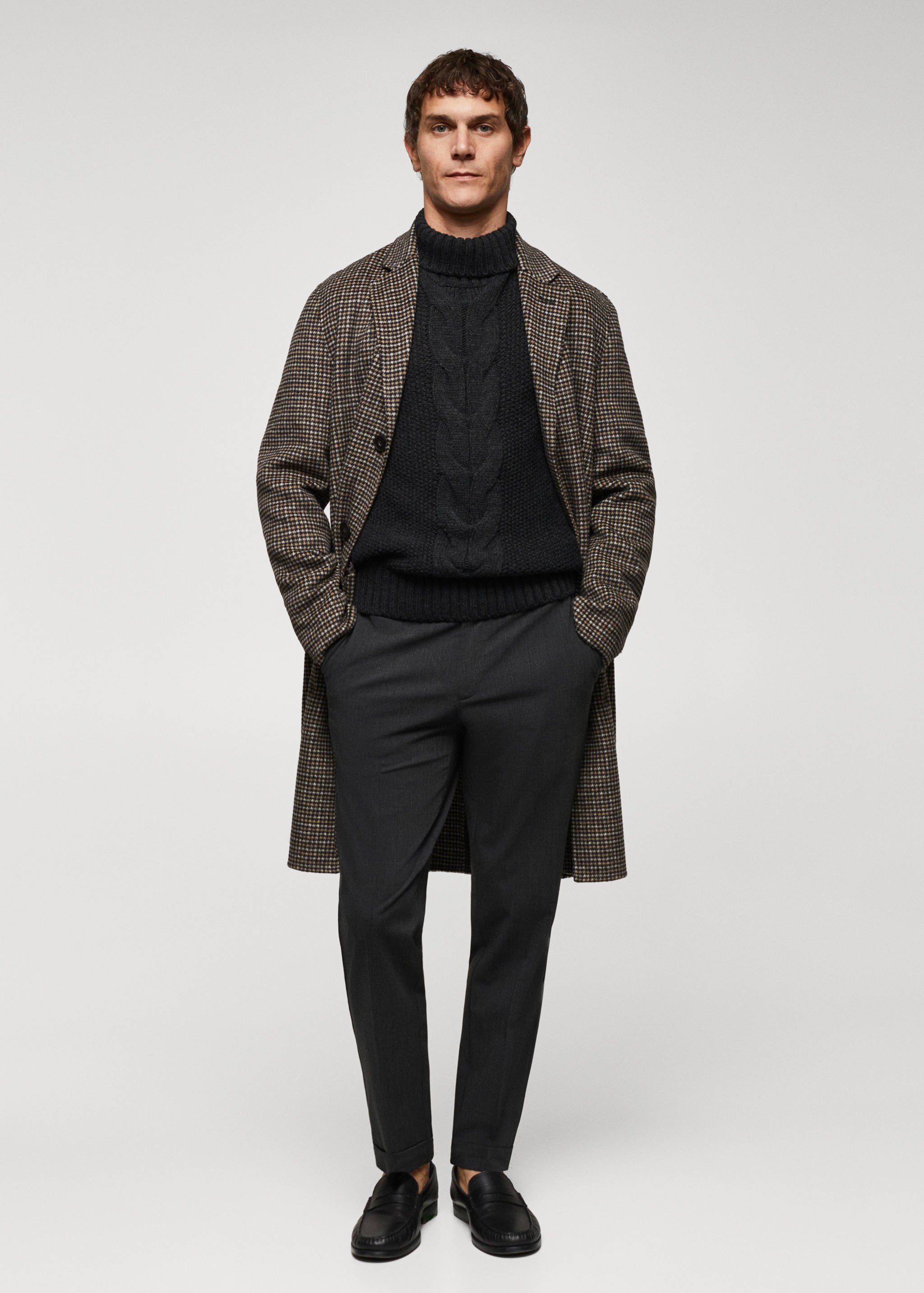 Pantalon carreaux tissu recyclé - Plan général