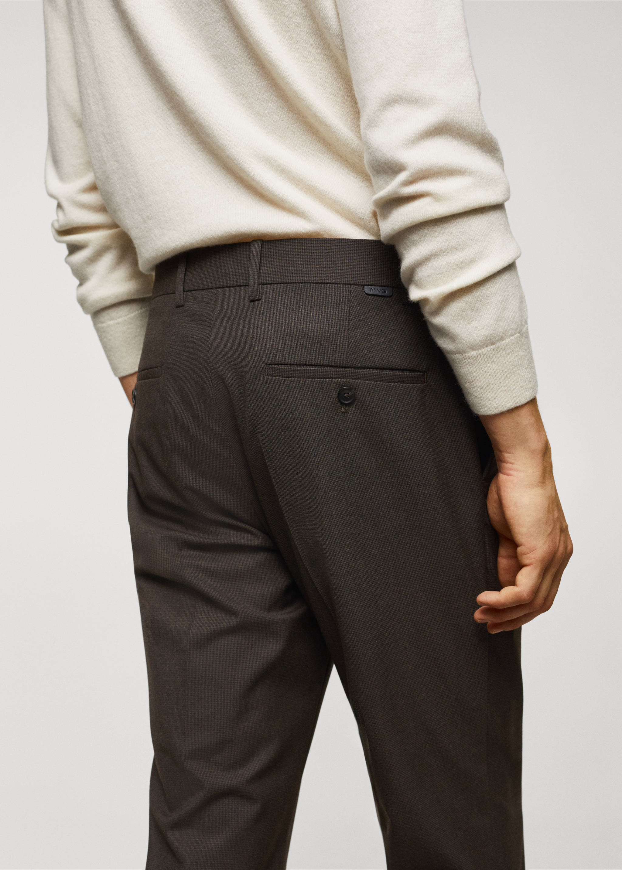 Pantalon slim fit micro pied-de-poule - Détail de l'article 6