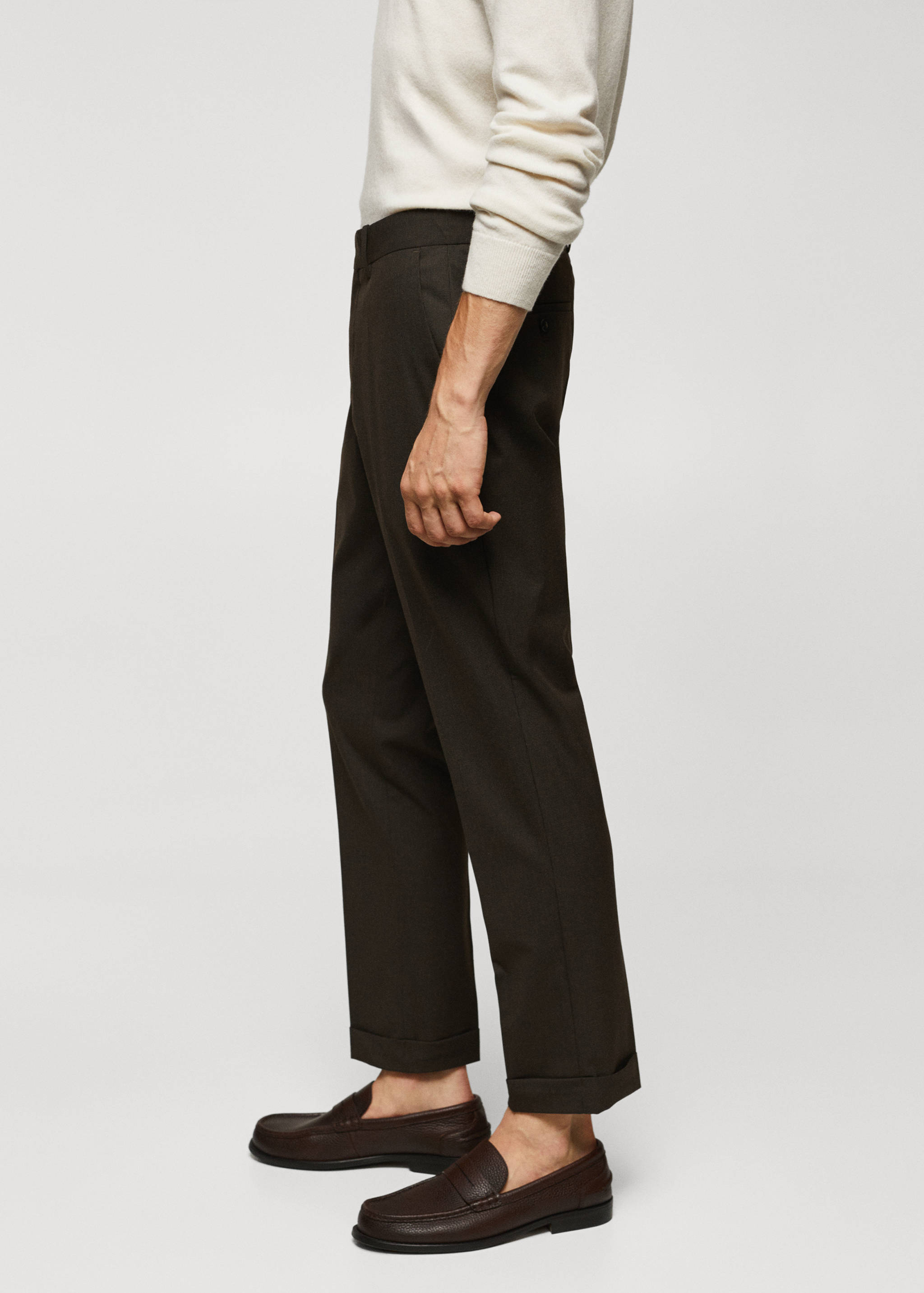 Pantalon slim fit micro pied-de-poule - Détail de l'article 2