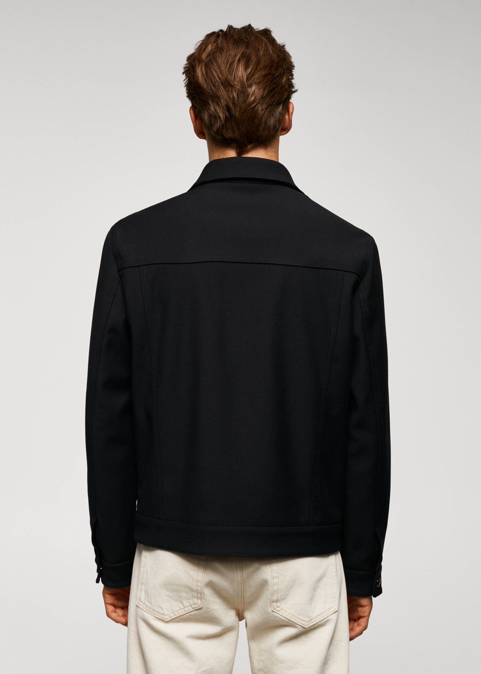 Twill jacket with pockets - Reverse of the article