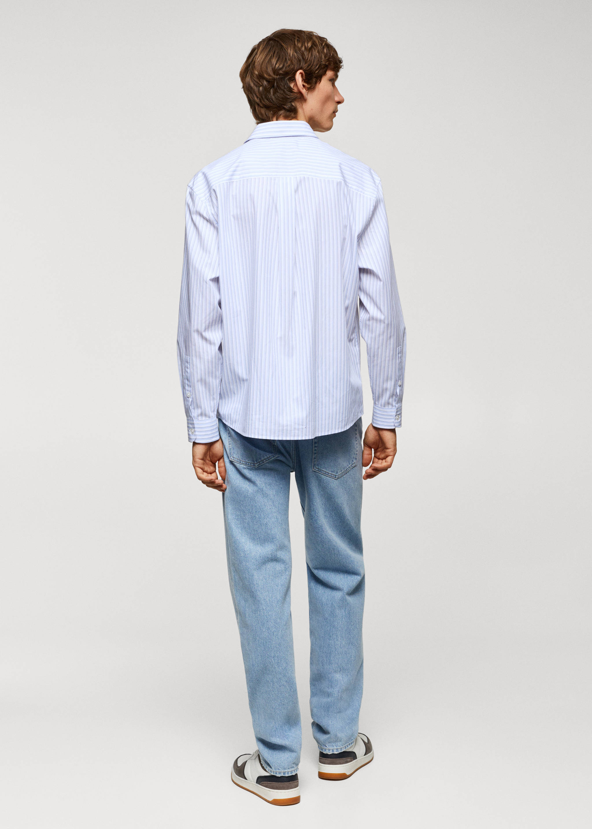 Striped cotton oversized shirt - Reverse of the article