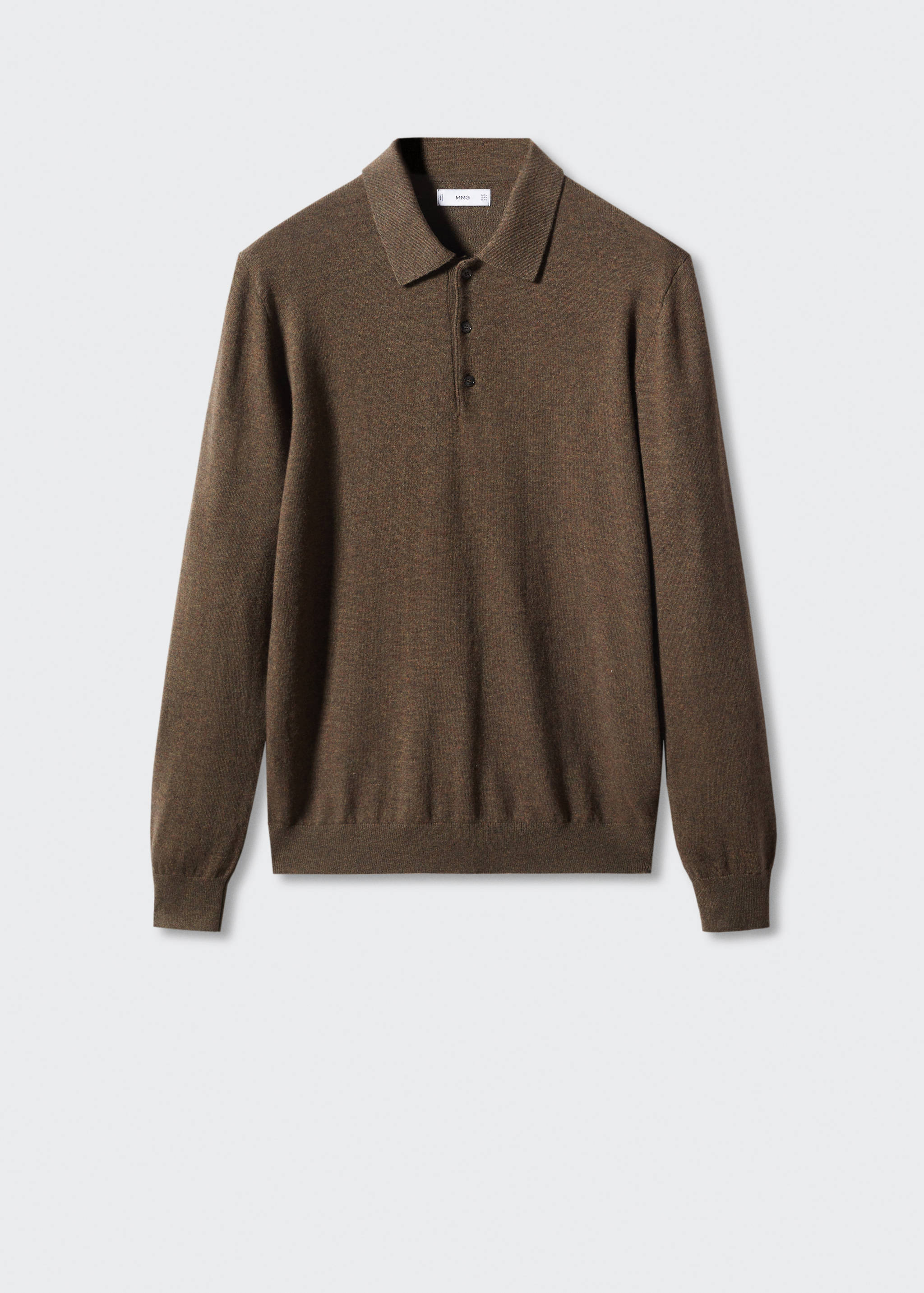 Polo laine manches longues chiné - Article sans modèle
