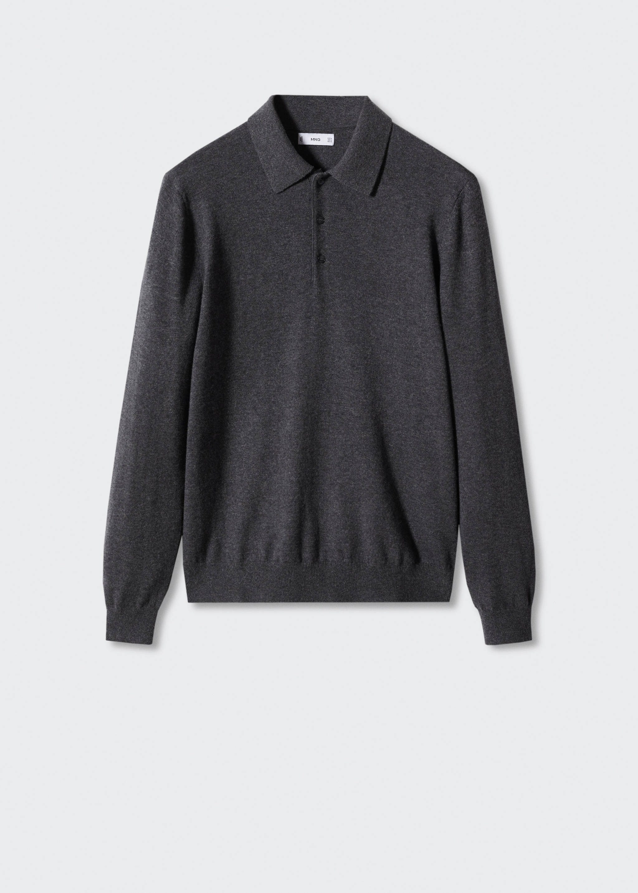 Polo laine manches longues chiné - Article sans modèle