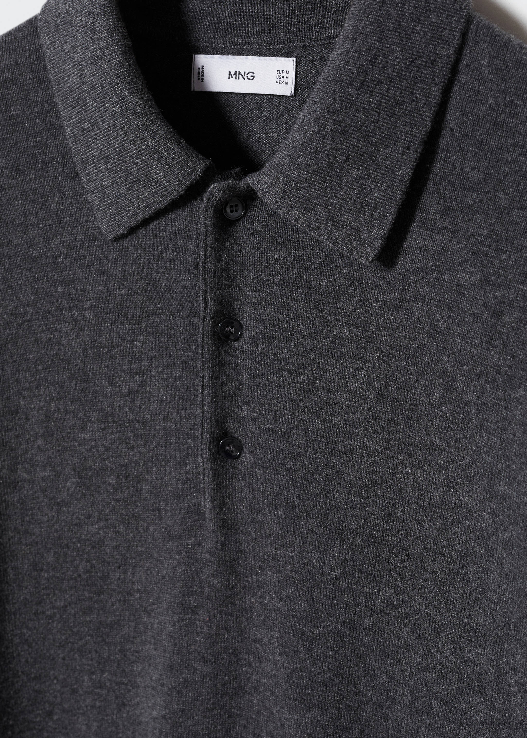 Polo laine manches longues chiné - Détail de l'article 8