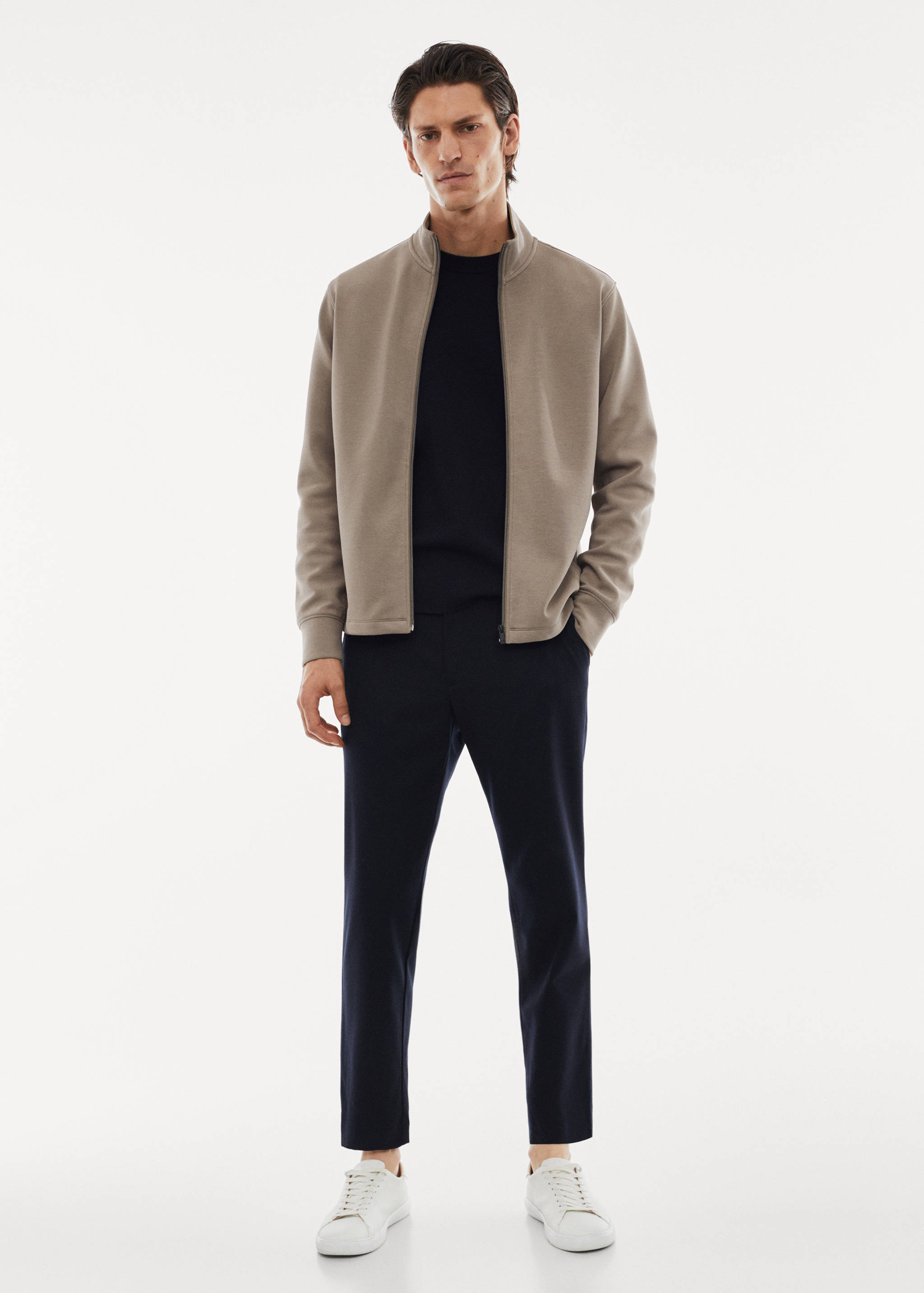 Breathable sweatshirt with zip - General plane