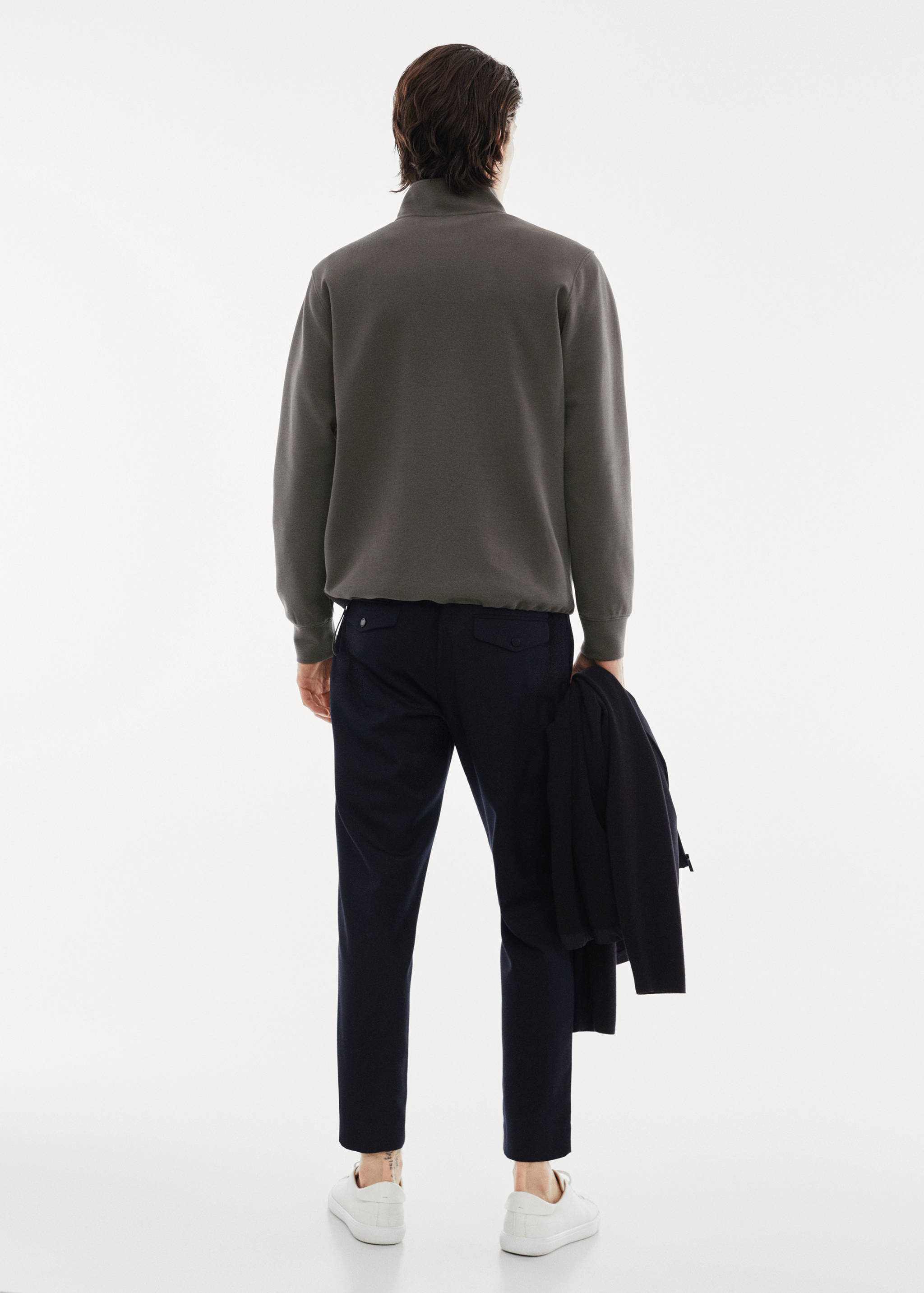 Breathable sweatshirt with zip - Reverse of the article