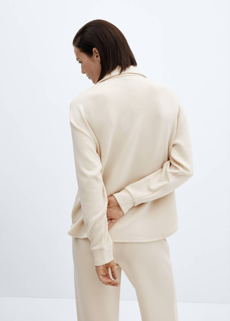 Sweatshirt with patch pocket — Beige