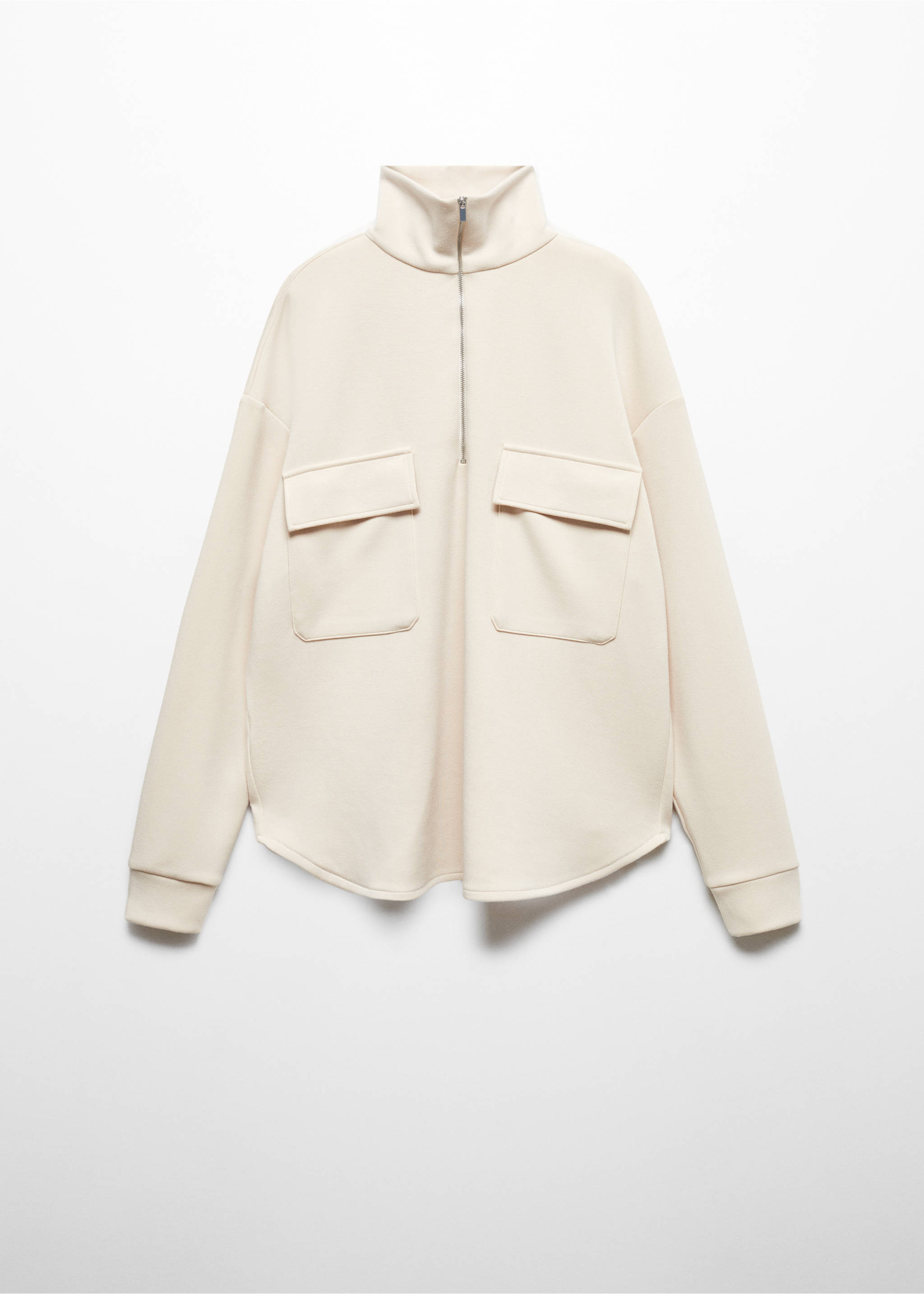 Sweatshirt with patch pocket - Article without model, Beige. Ref: 57045964-00.