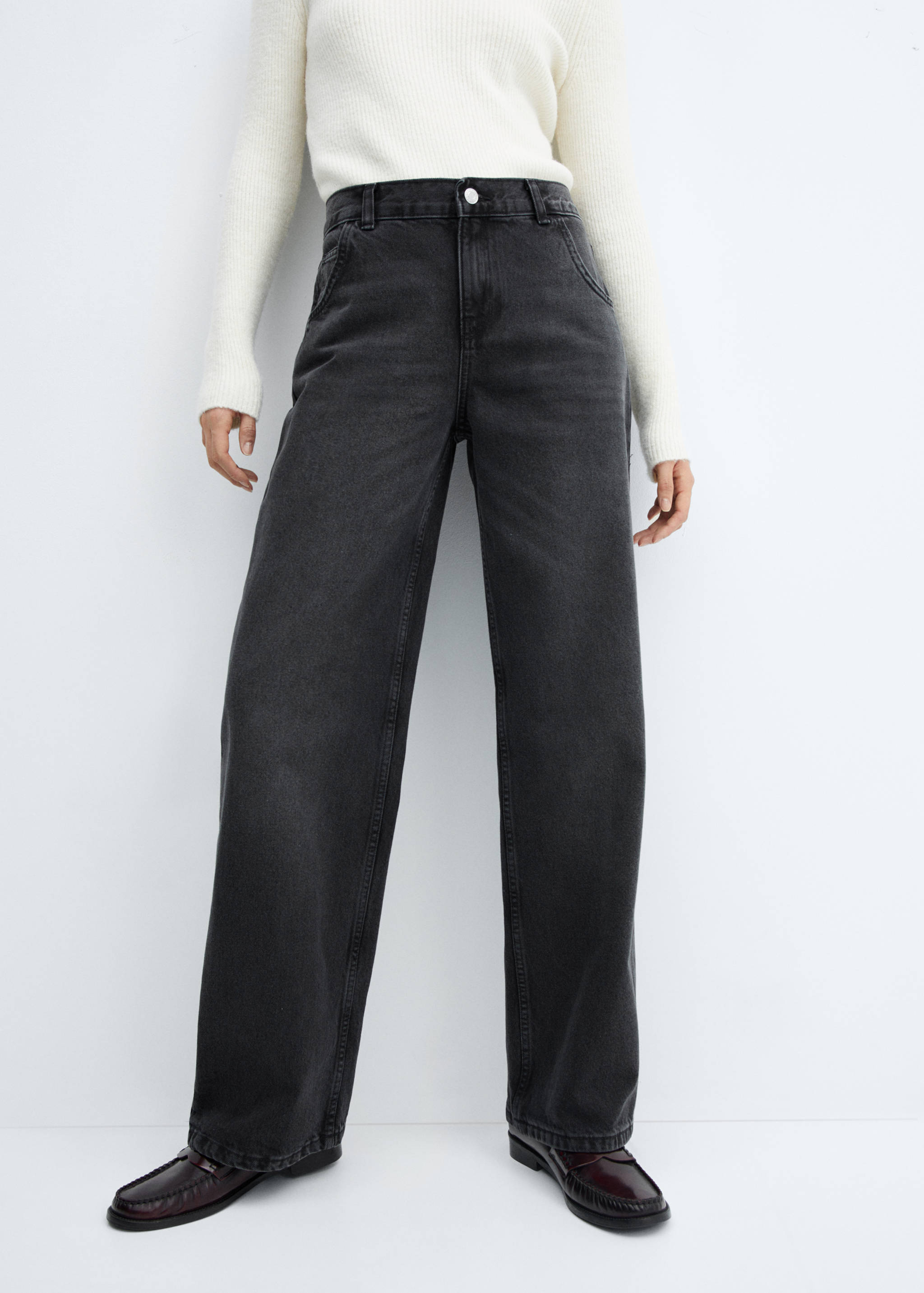 Low-rise wideleg jeans - Medium plane