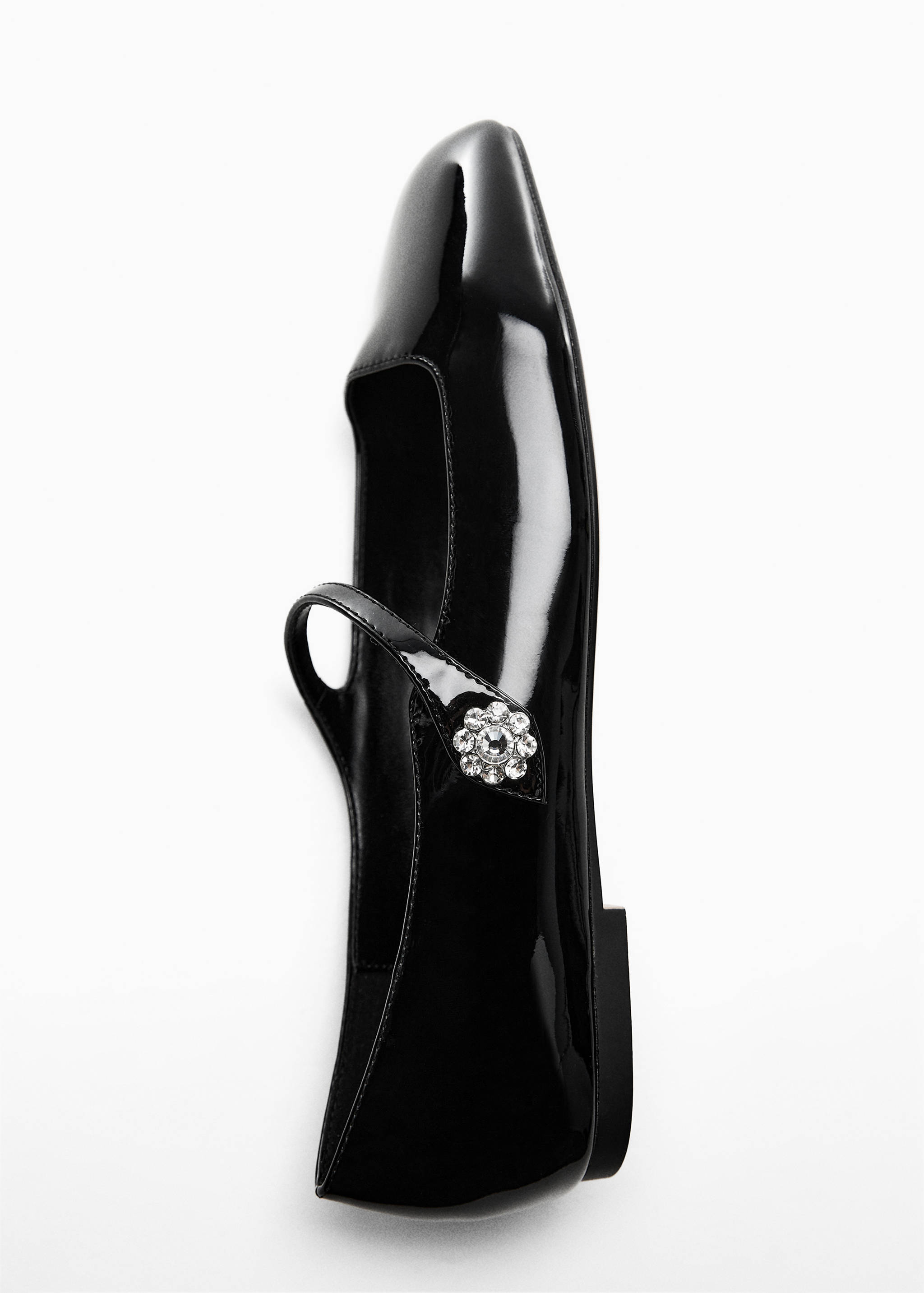 Jewelled patent leather-effect ballet flats - Details of the article 5