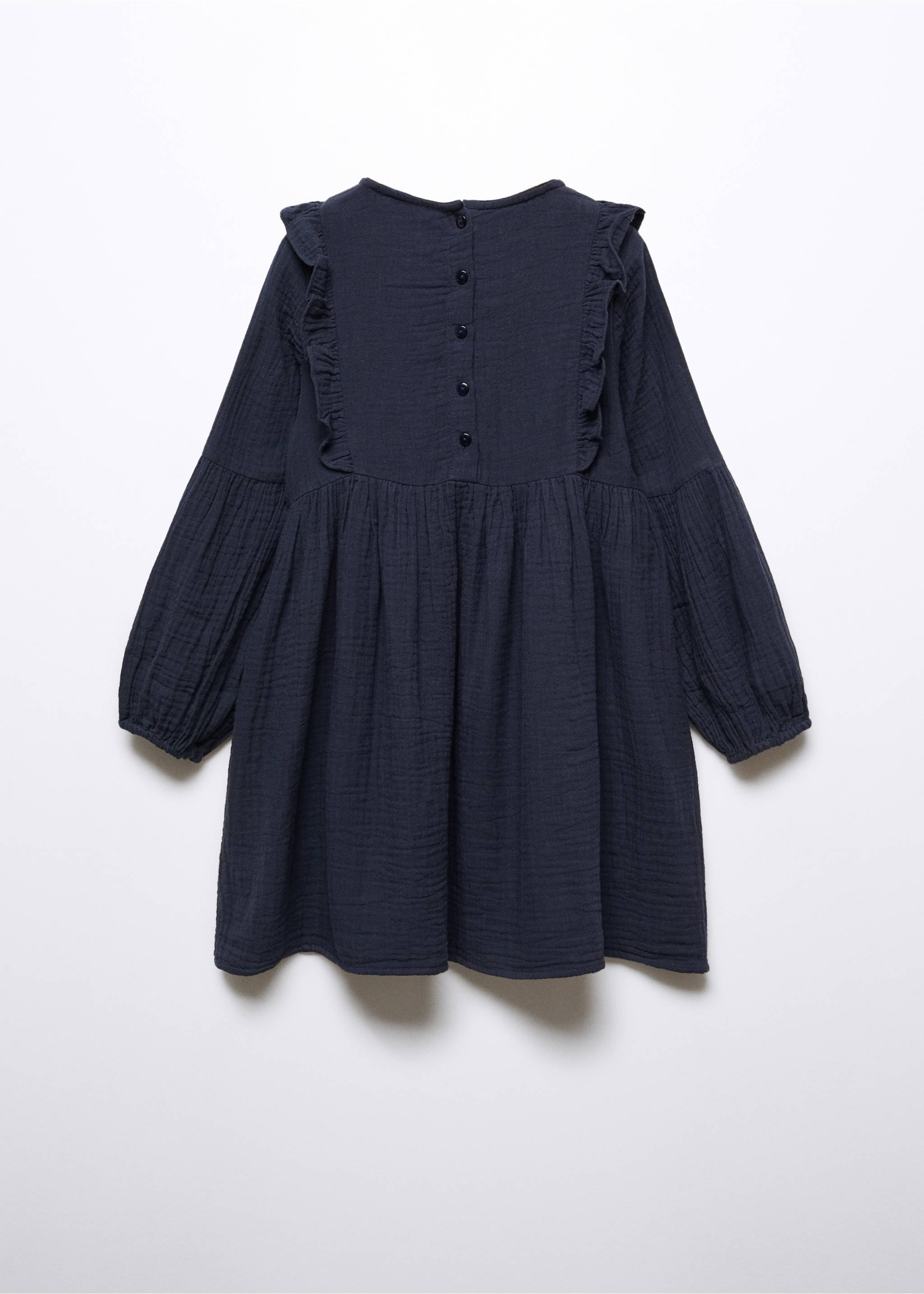 Flowers cotton dress - Reverse of the article, Navy. Ref: 57045990-00.