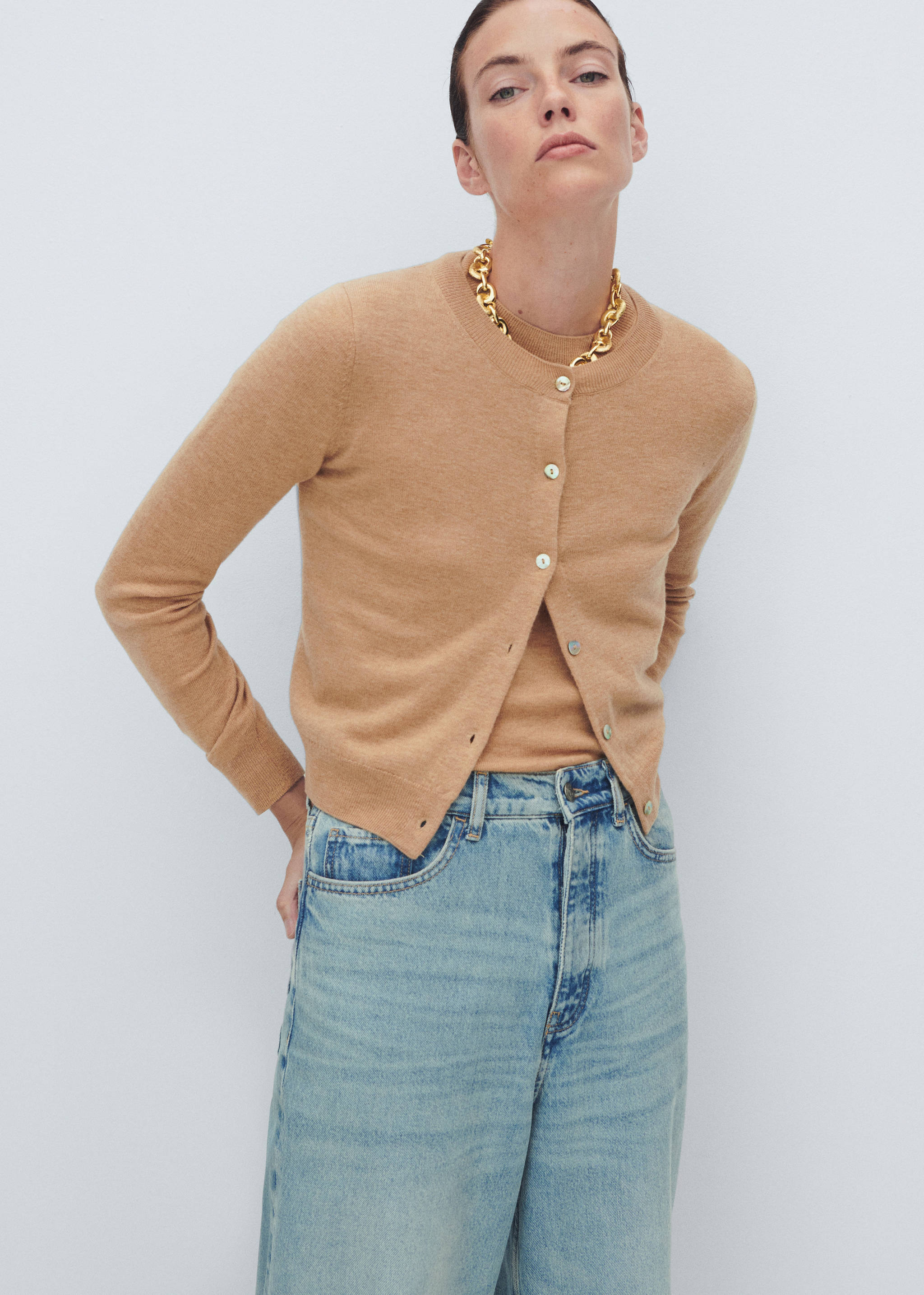 纹理细链项链 - null