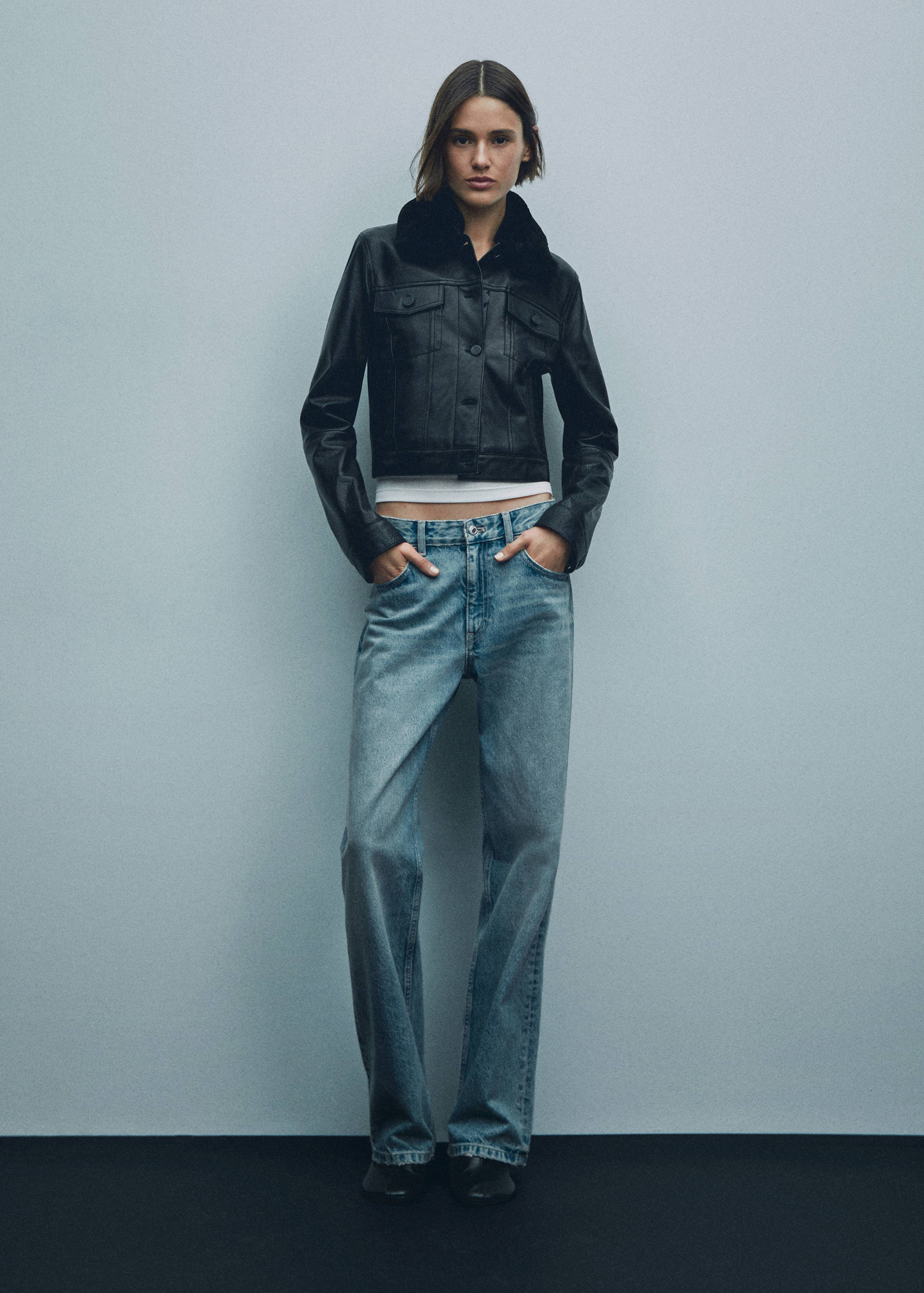 Кожаная куртка с меховым воротником - Деталь изделия 7