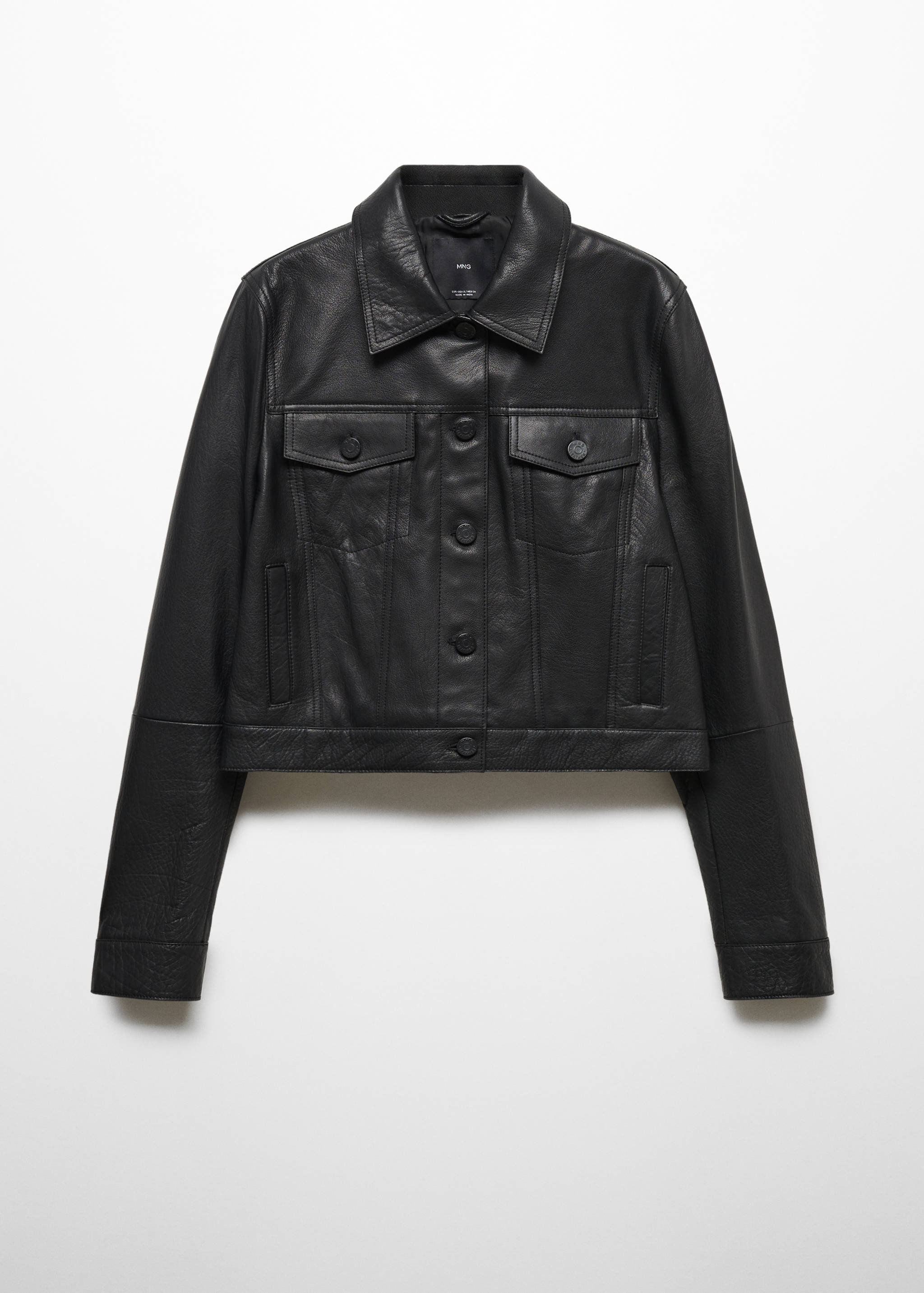 Кожаная куртка с меховым воротником - Деталь изделия 0