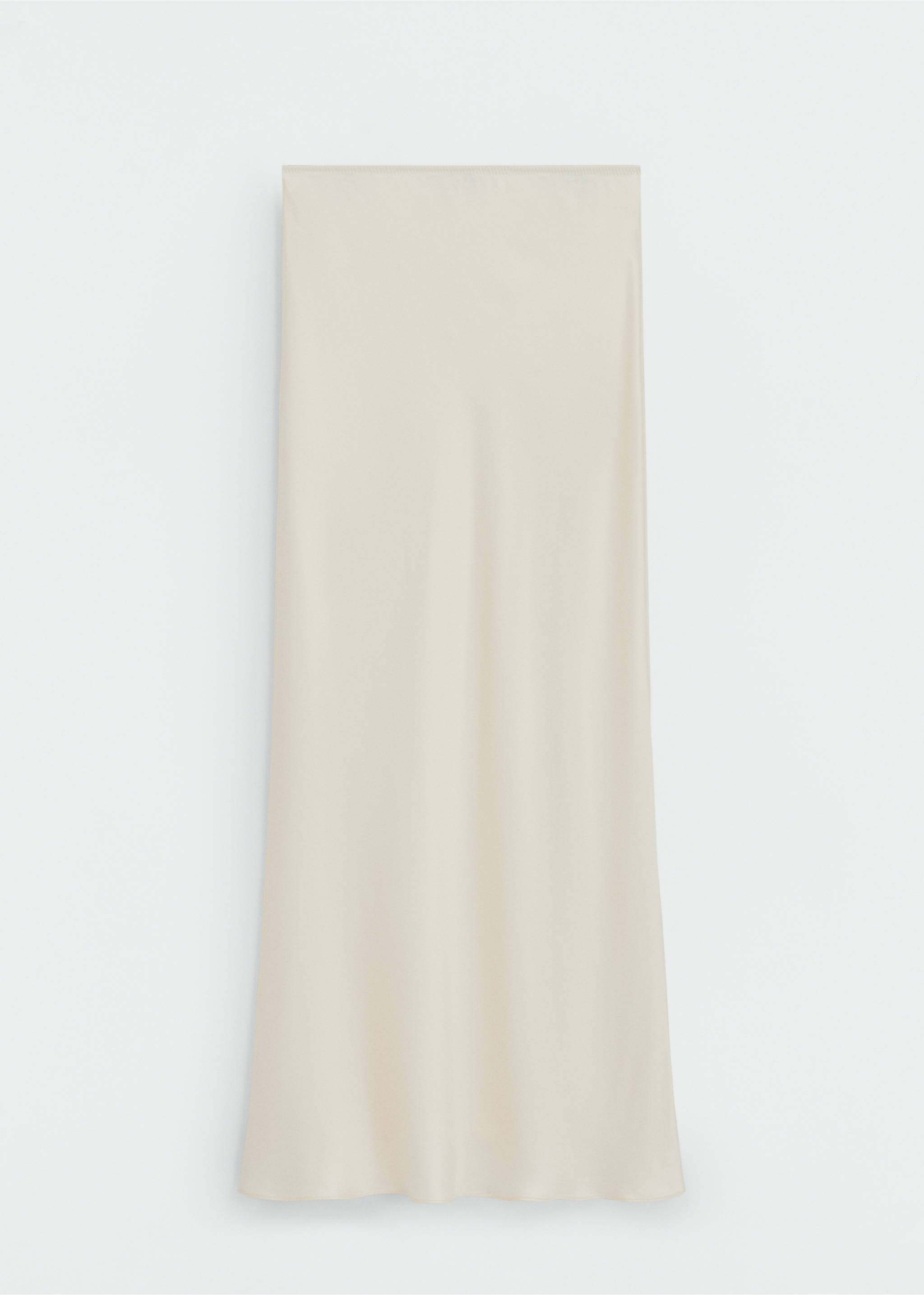 Extra-long satin skirt - Article without model, Ecru. Ref: 57046016-00.